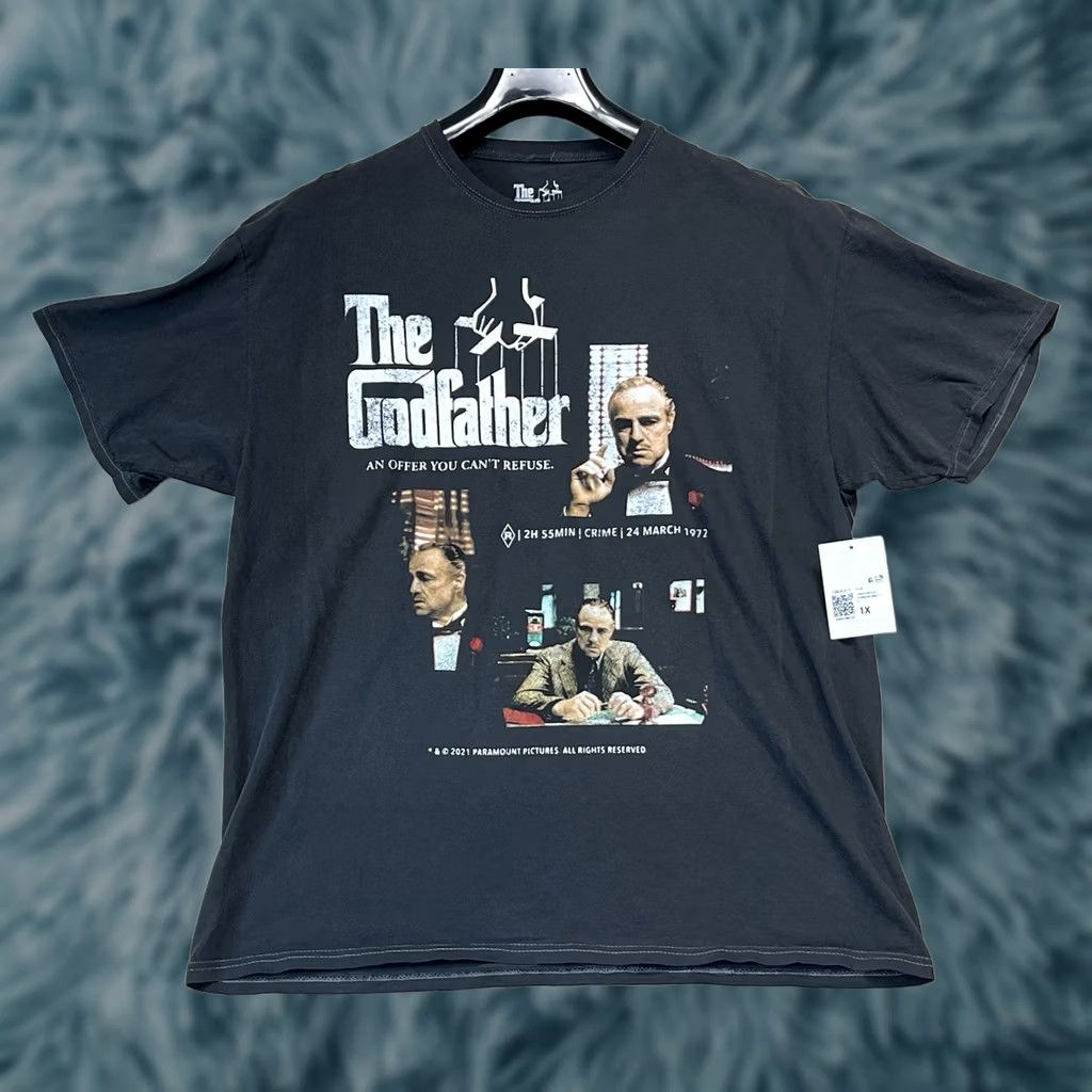 Forever 21 VINTAGE The Godfather An Offer You Cant Refuse 1972 Movie Tee Faded Black Women 1X Size XL / US 12-14 / IT 48-50 - 1 Thumbnail
