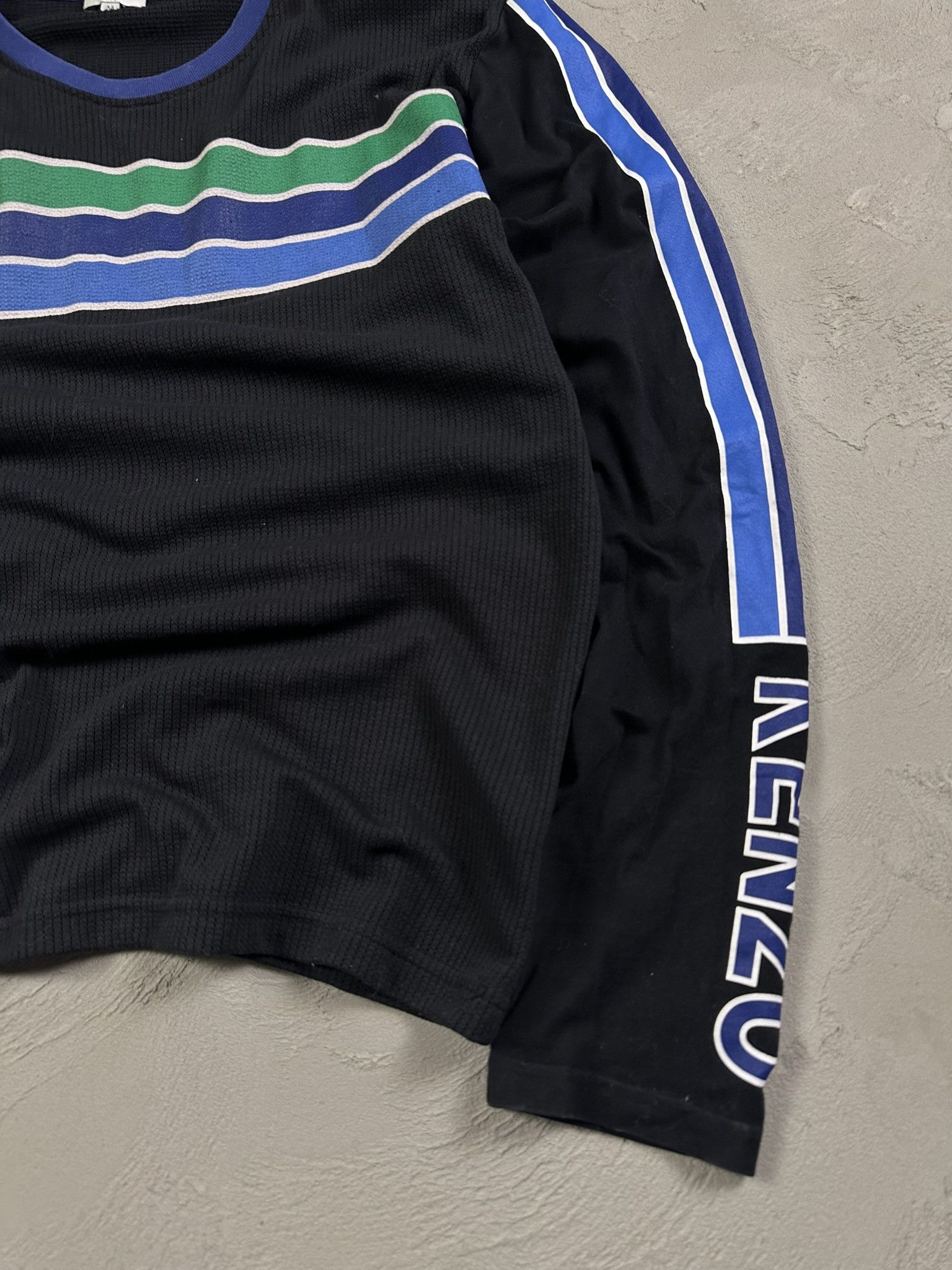 Kenzo Kenzo Paris Logo Longsleeve Stripped T-shirt Size US M / EU 48-50 / 2 - 5 Thumbnail