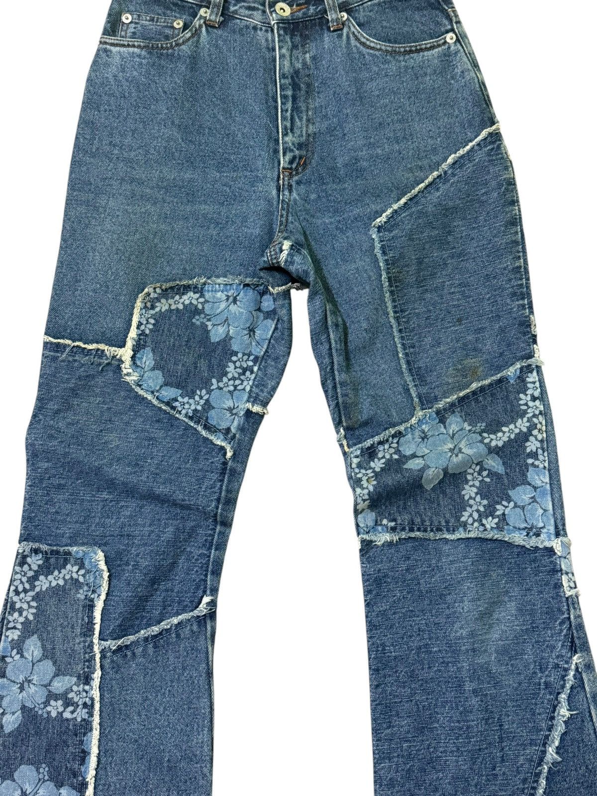 Vintage Crazy Flared CAT Reconstructed Reworked jeans Size 26" / US 2 / IT 38 - 6 Thumbnail
