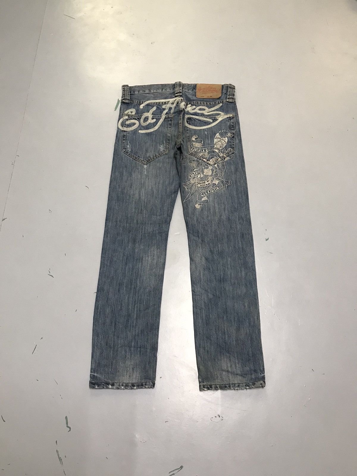 Vintage Ed hardy embroidered denim