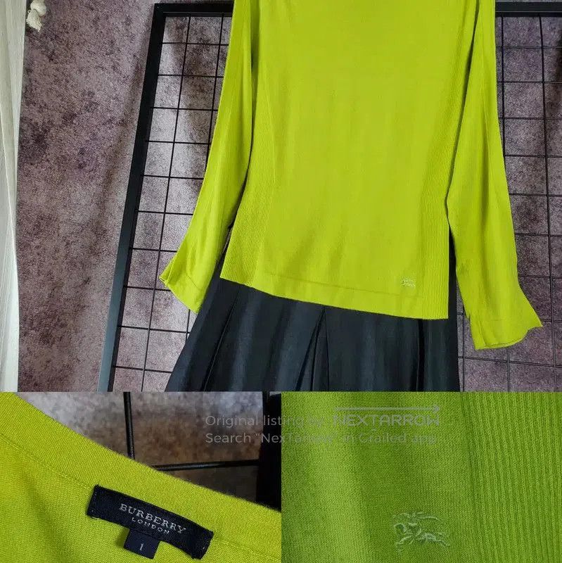 Burberry Burberry Spring Autumn Fluorescent Green Knit Top. Size M / US 6-8 / IT 42-44 - 1 Thumbnail