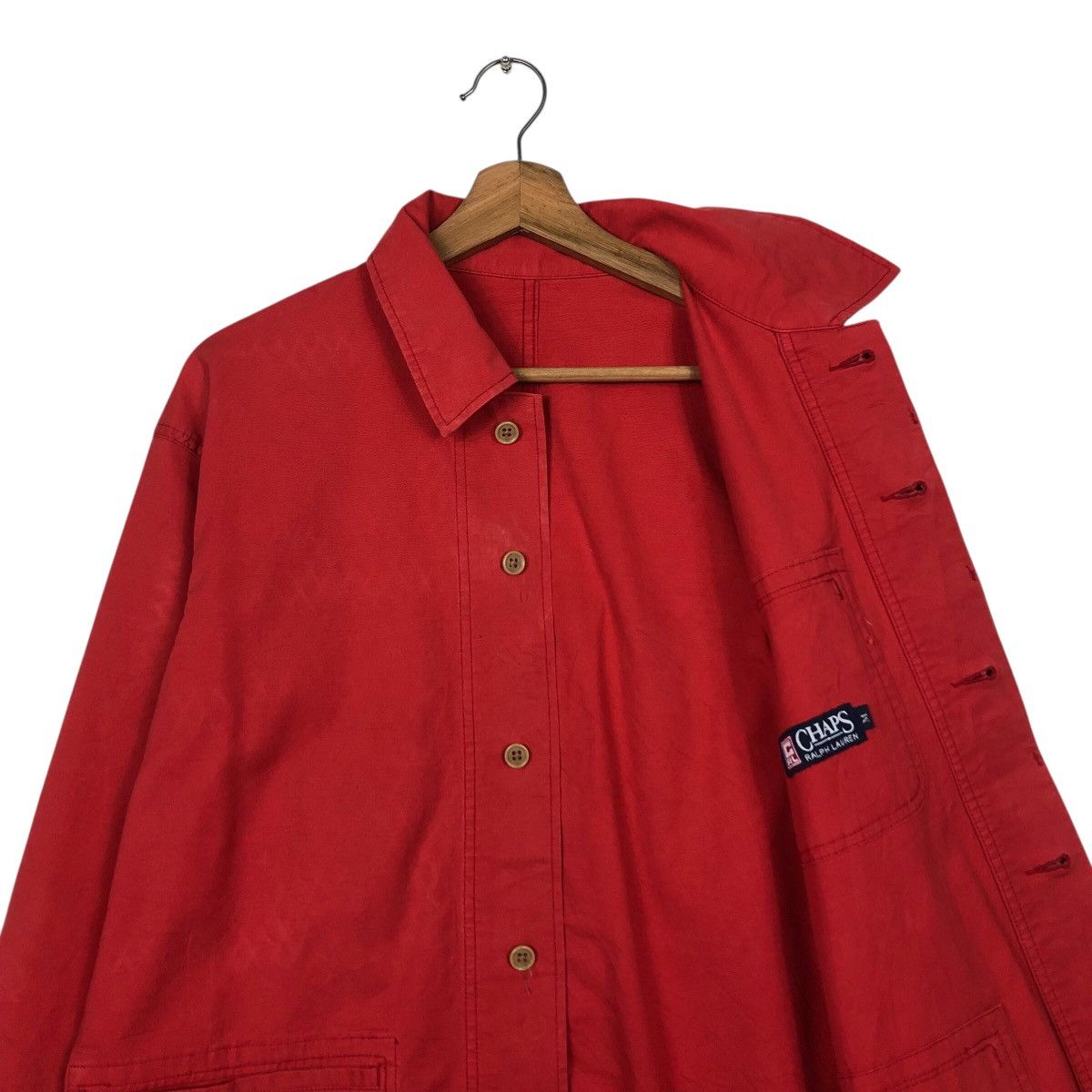 Chaps Ralph Lauren × Japanese Brand Rich Red Vintage Chore Jacket Duck Canvas Chaps Ralph Lauren Size US M / EU 48-50 / 2 - 13 Thumbnail