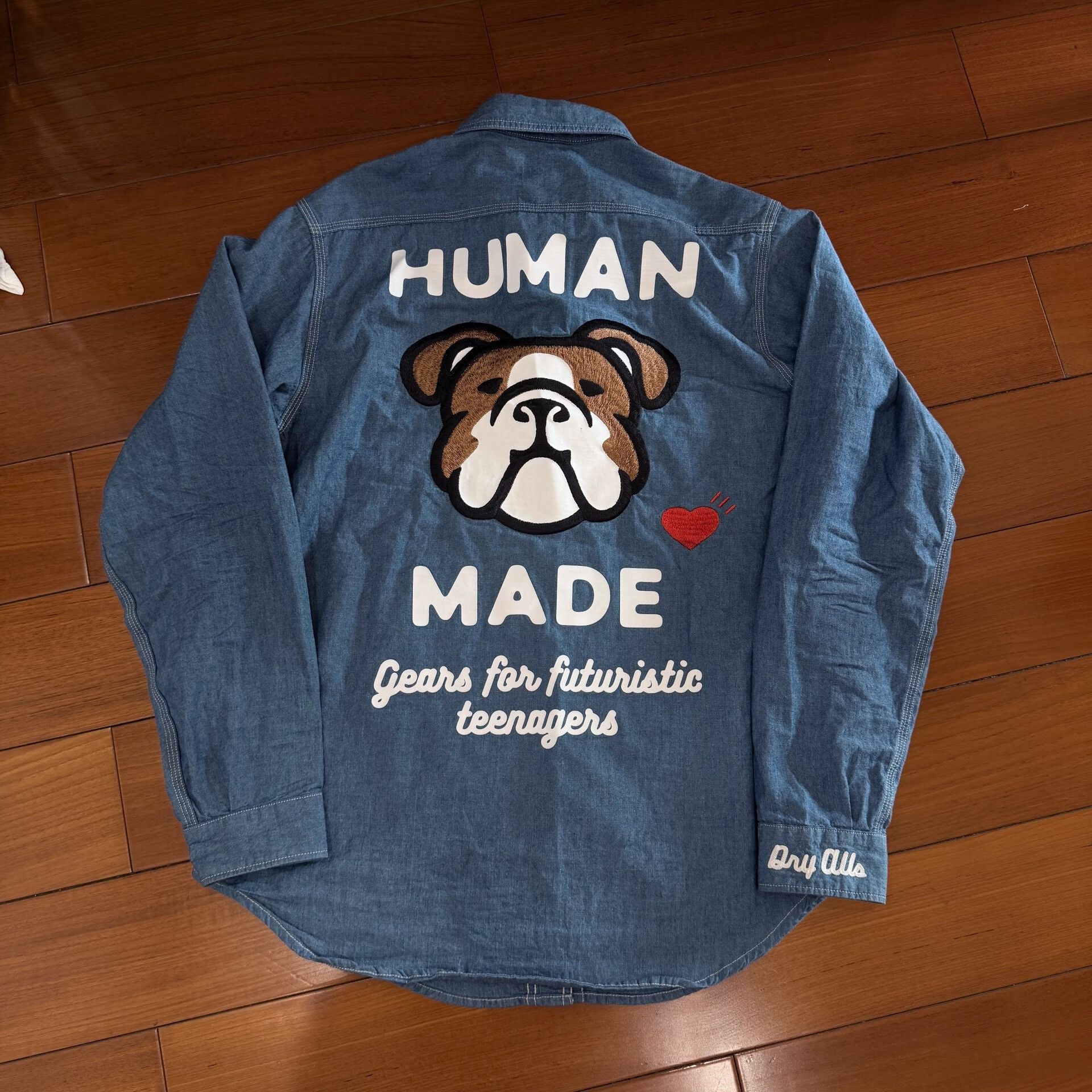 Human Made Human Made Happy Dog Heart Embroidery Shirt Jacket Size US L / EU 52-54 / 3 - 1 Thumbnail