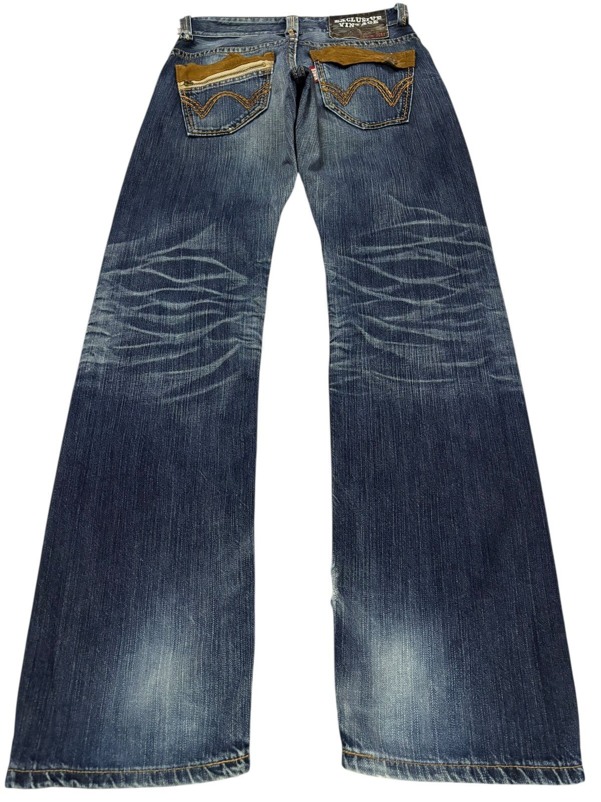 Edwin Vtg Edwin XV Japan Distressed Jeans Size US 29 - 2 Thumbnail