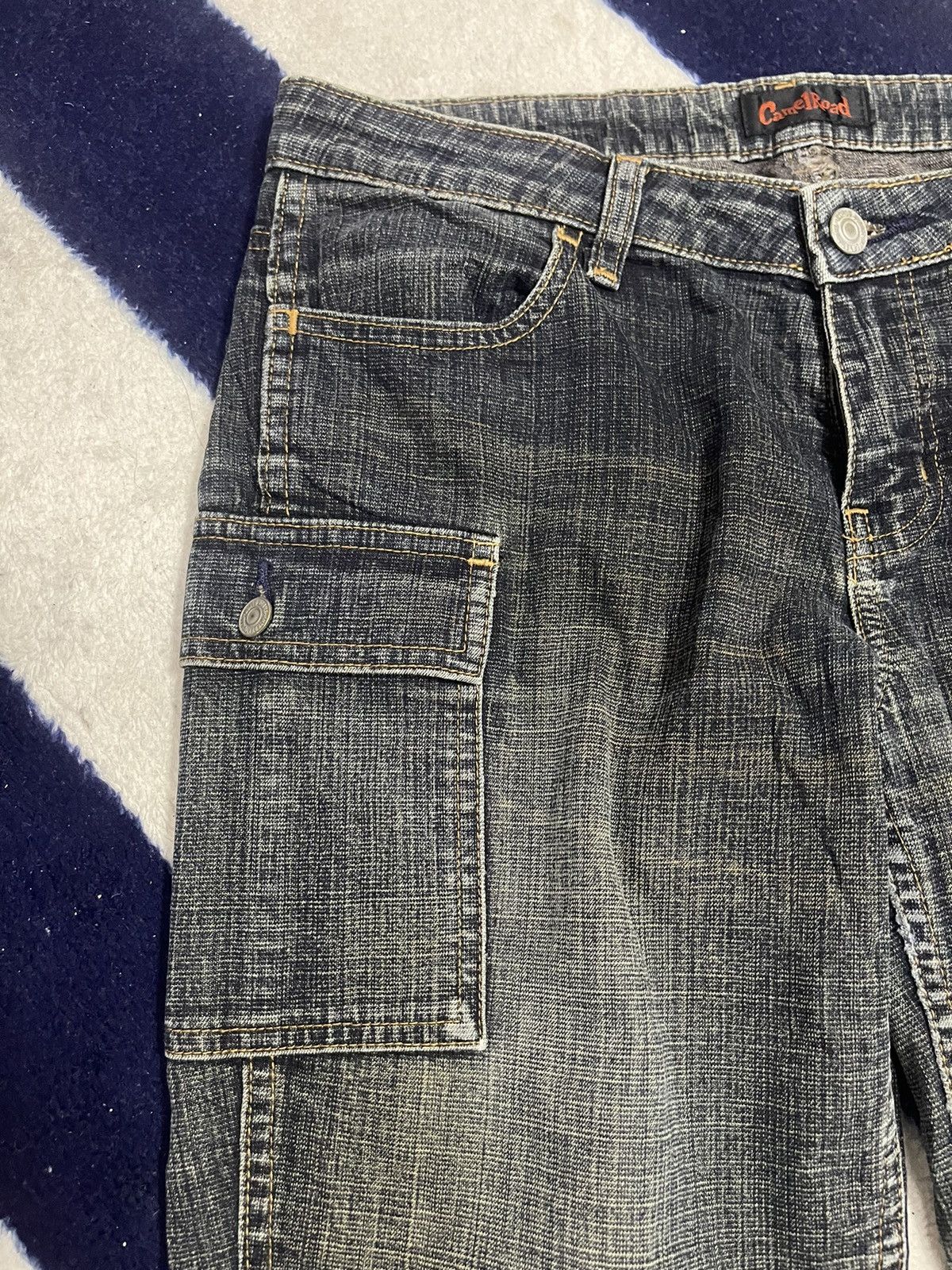 Japanese Brand Camel Road 3 Quarter Cargo Jeans Size 30" / US 8 / IT 44 - 11 Thumbnail