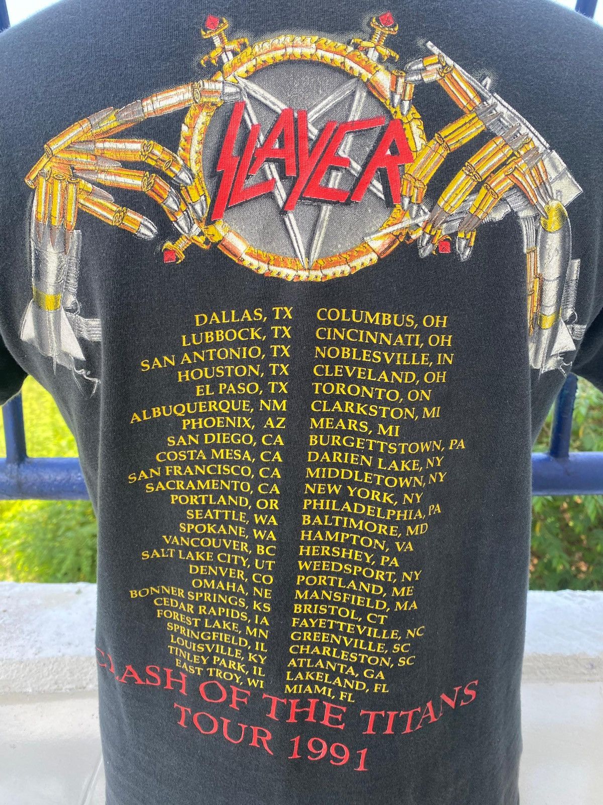 Vintage VINTAGE SLAYER CLASH OF TITANS TOUR 1991 Size US M / EU 48-50 / 2 - 3 Thumbnail