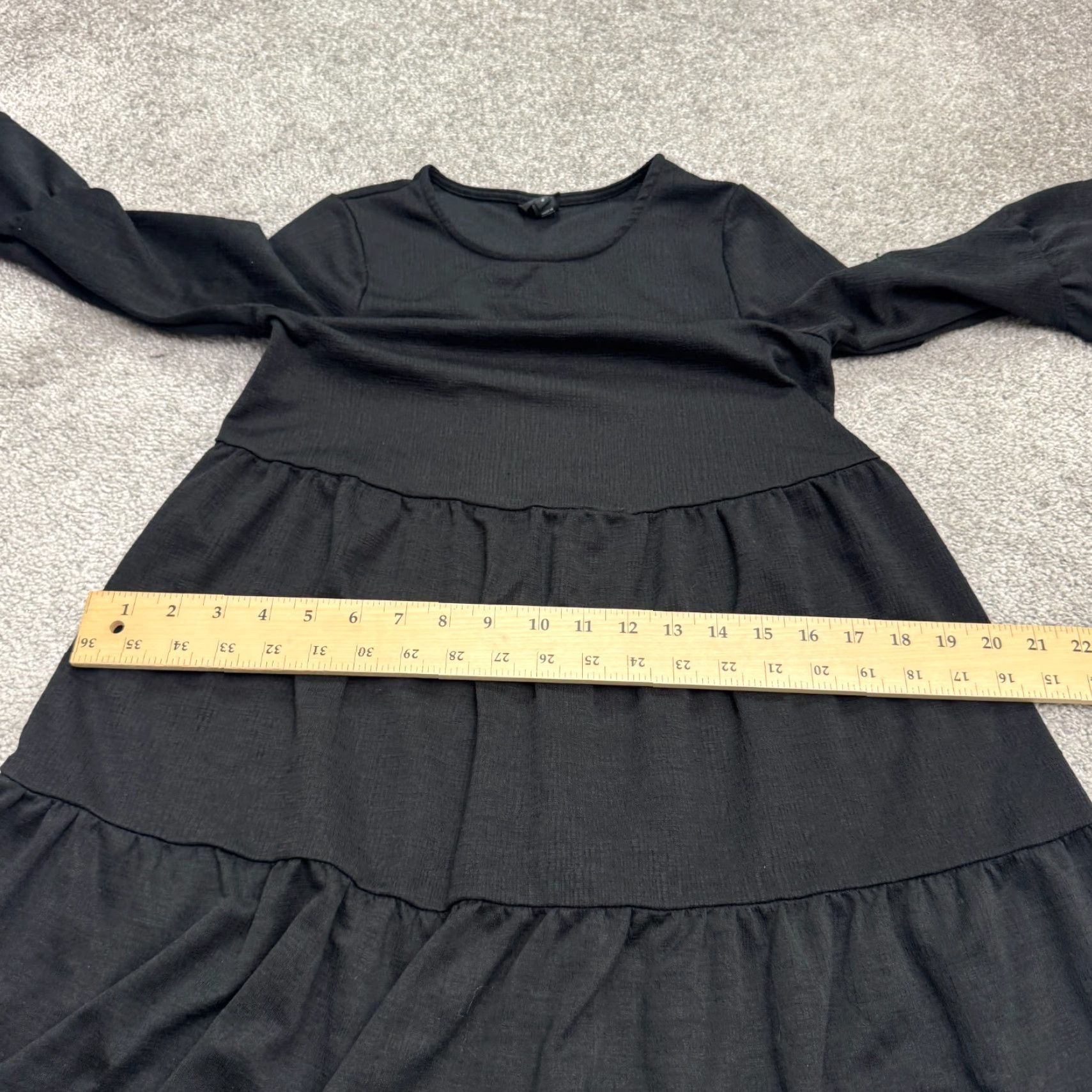 River Island River Island Dress Black A-Line Midi Bell Sleeve Boho 6 Women Size M / US 6-8 / IT 42-44 - 6 Thumbnail