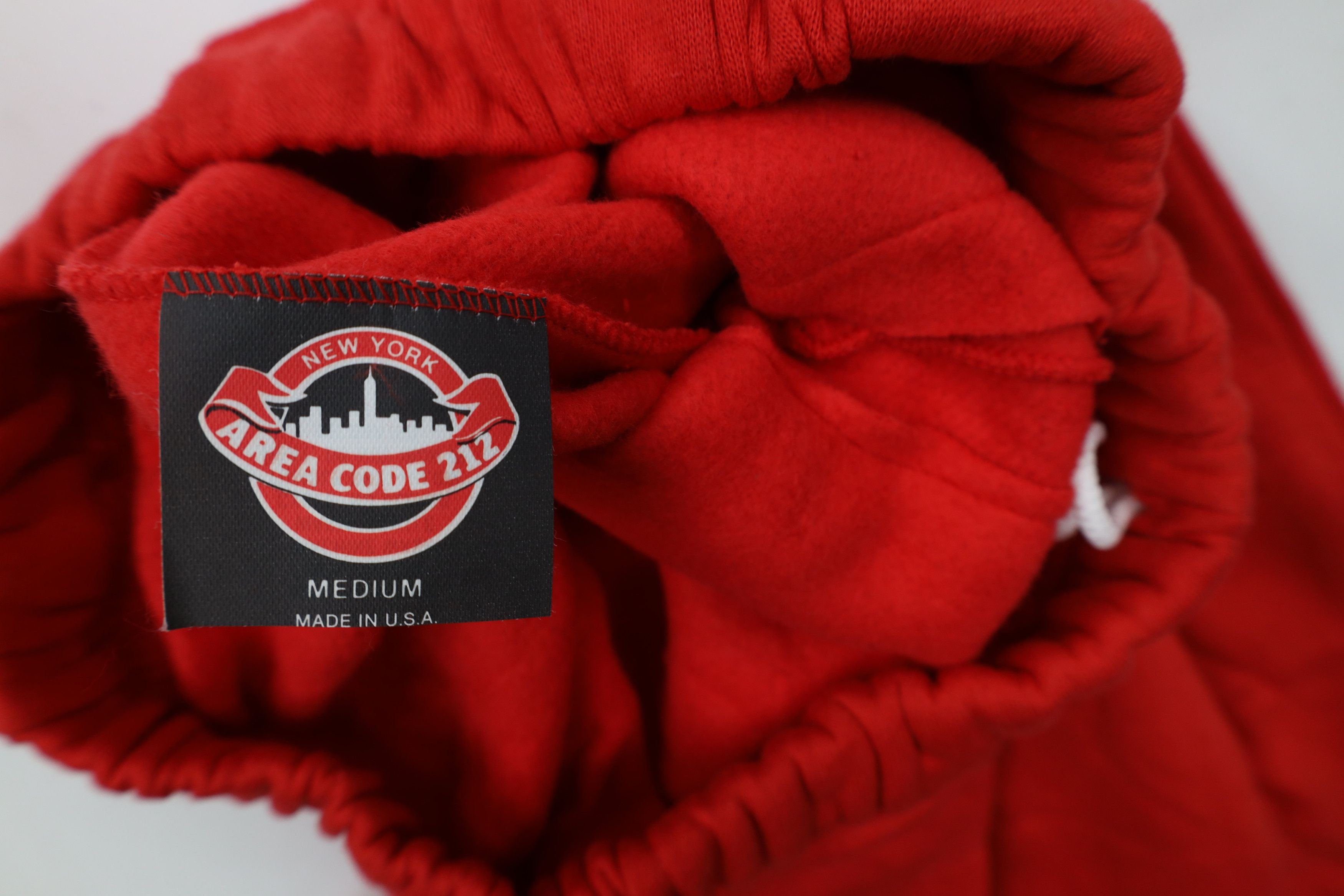 Vintage Deadstock Vintage 90s Streetwear Sweatpants Joggers Red USA Size US 34 / EU 50 - 7 Thumbnail