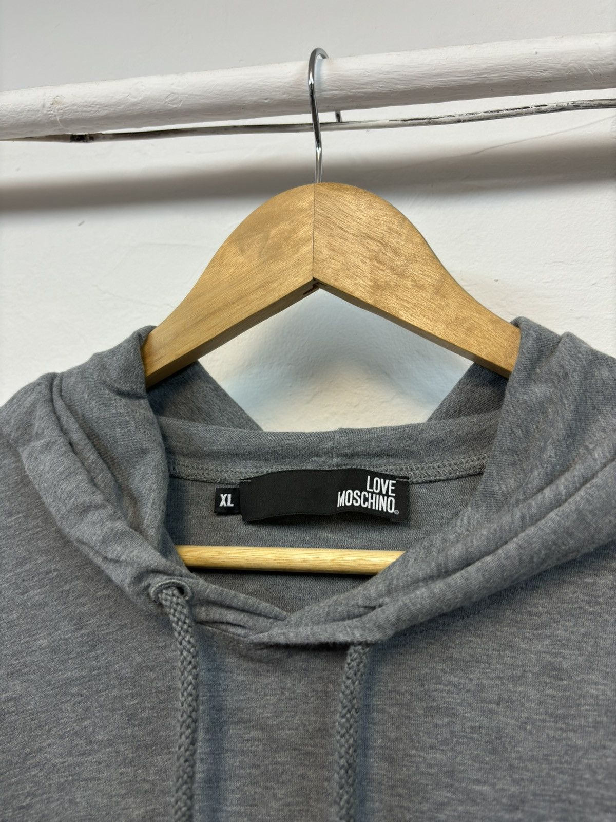 Moschino Moschino Love Sleeve Logo Hoodie gray designer luxury Italy Size US XL / EU 56 / 4 - 2 Thumbnail