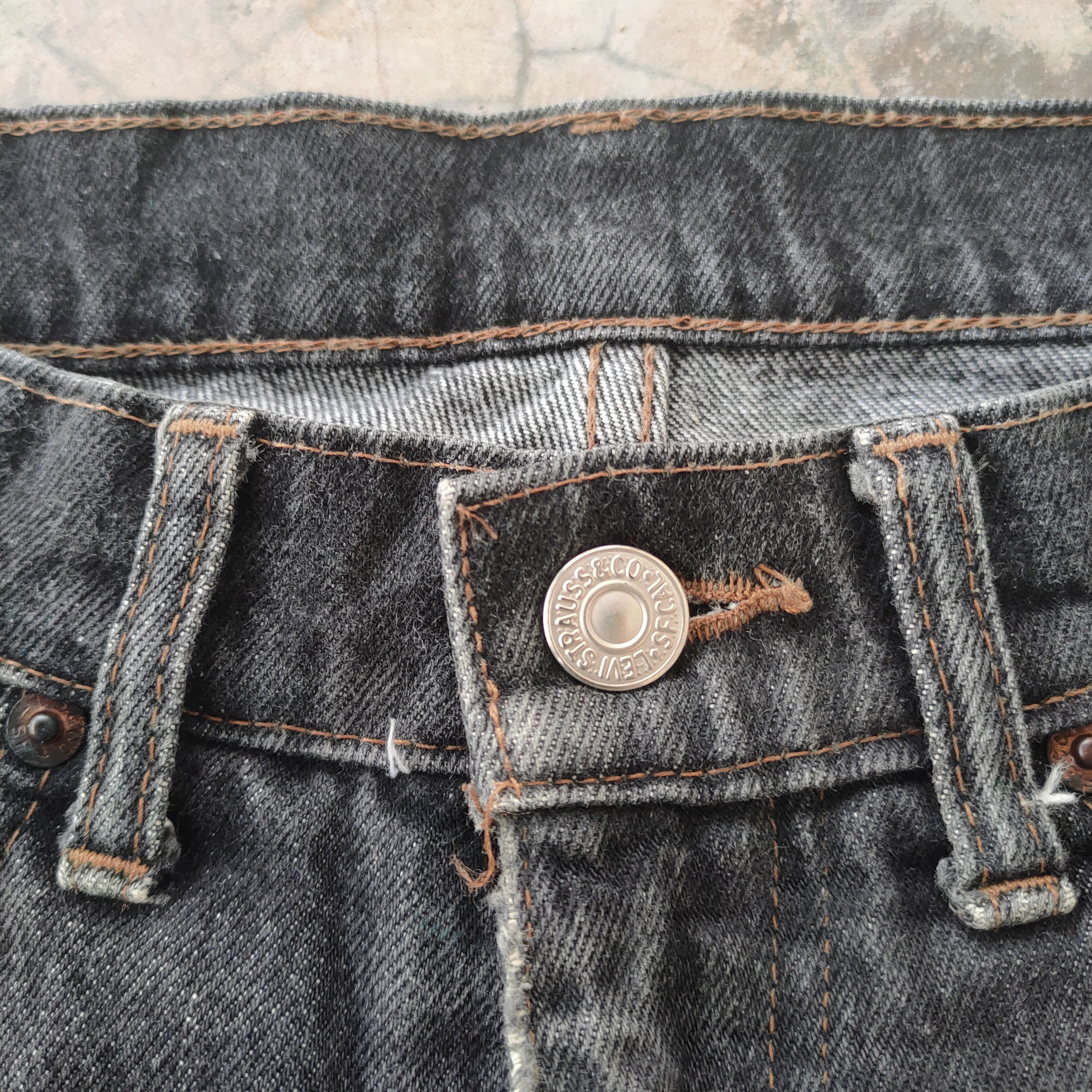 Levi's Vintage Clothing W30 VINTAGE 89' LEVI'S 626 RIPPED FADED BLACK JEANS DENIM Size US 30 / EU 46 - 5 Thumbnail