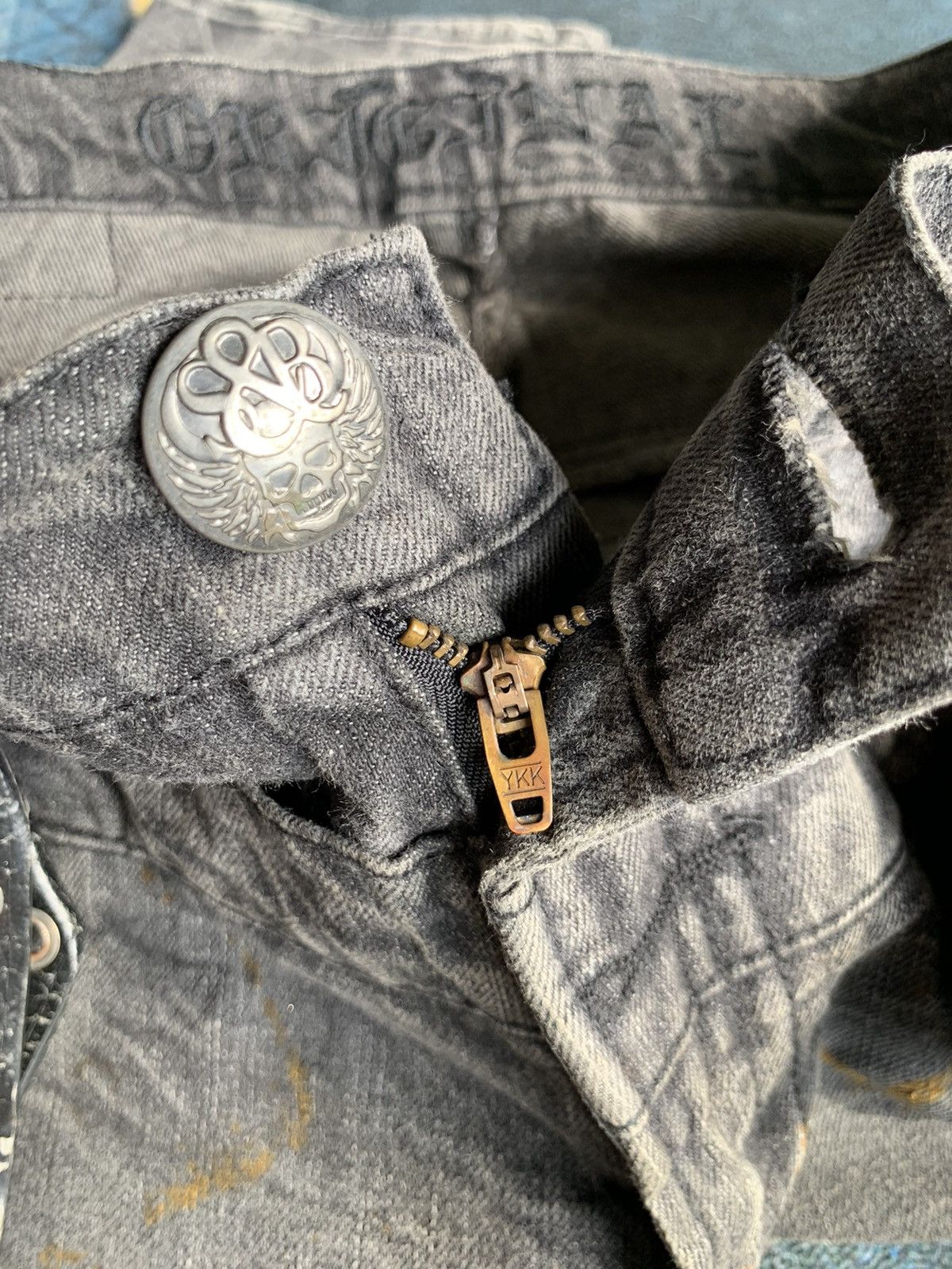 If Six Was Nine 💥 OriginalStyle Distressed Double Waist Denim Size US 32 / EU 48 - 6 Thumbnail