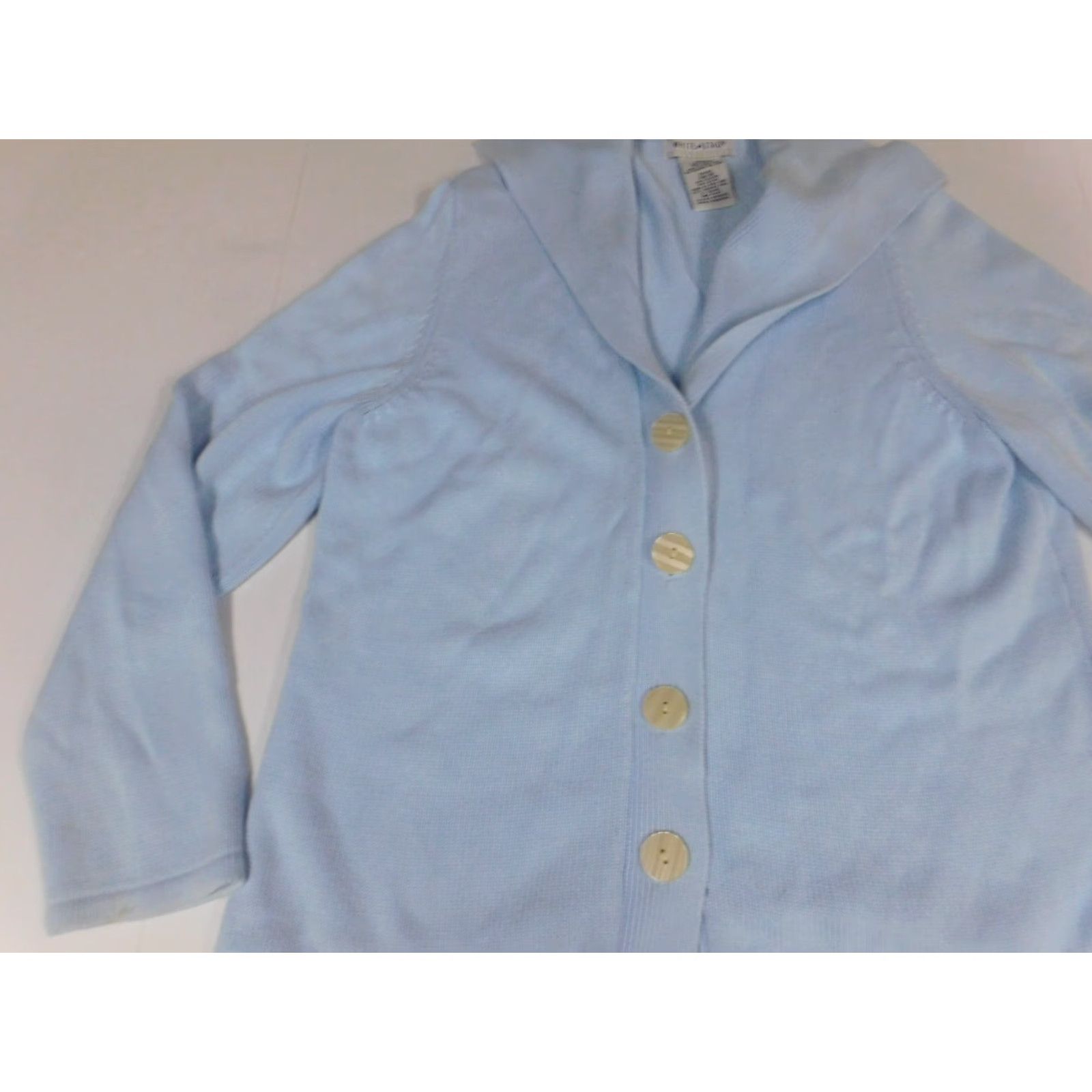 Vintage White Stag Womens sweater Large blue button cardigan Size L / US 10 / IT 46 - 3 Thumbnail