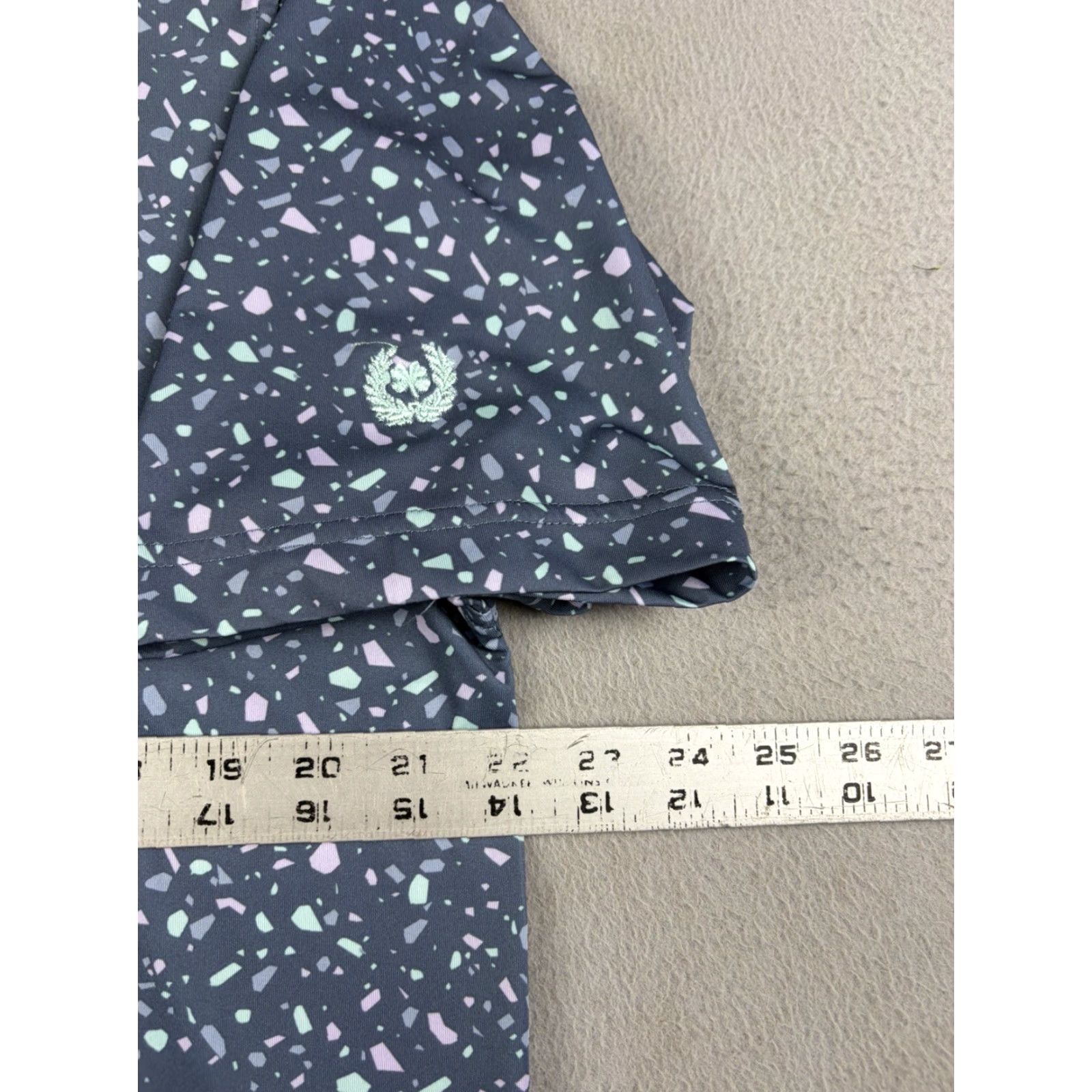 Footjoy Footjoy Polo Shirt Men’s Size M Geometric All Over Print Golf Performance Short Sleeve Collared Blue Polyester Athletic Regular Men Size US M / EU 48-50 / 2 - 6 Thumbnail