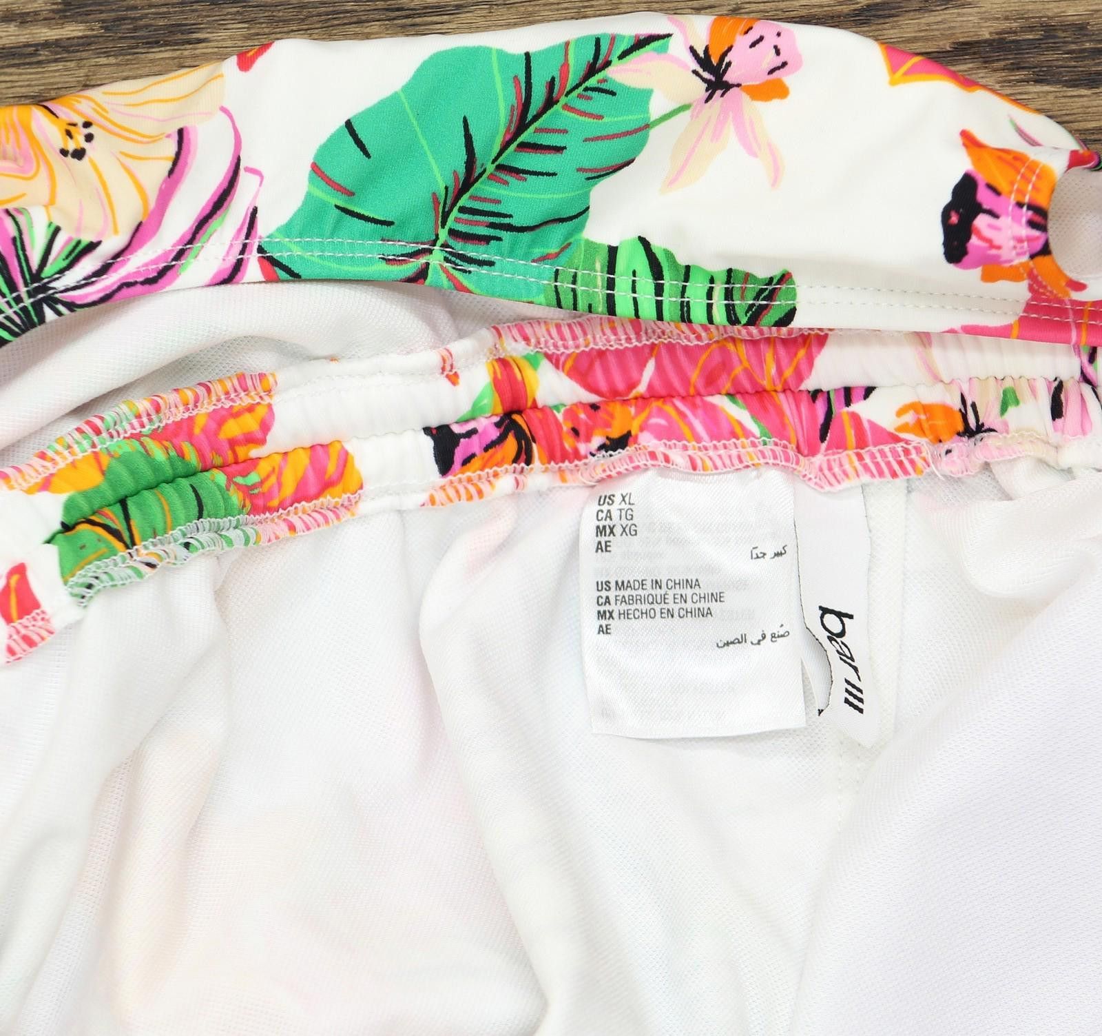 Bar III Bar Iii Babe One-piece Swimsuit Mbbu25204 White Multi Xl Size ONE SIZE - 5 Thumbnail