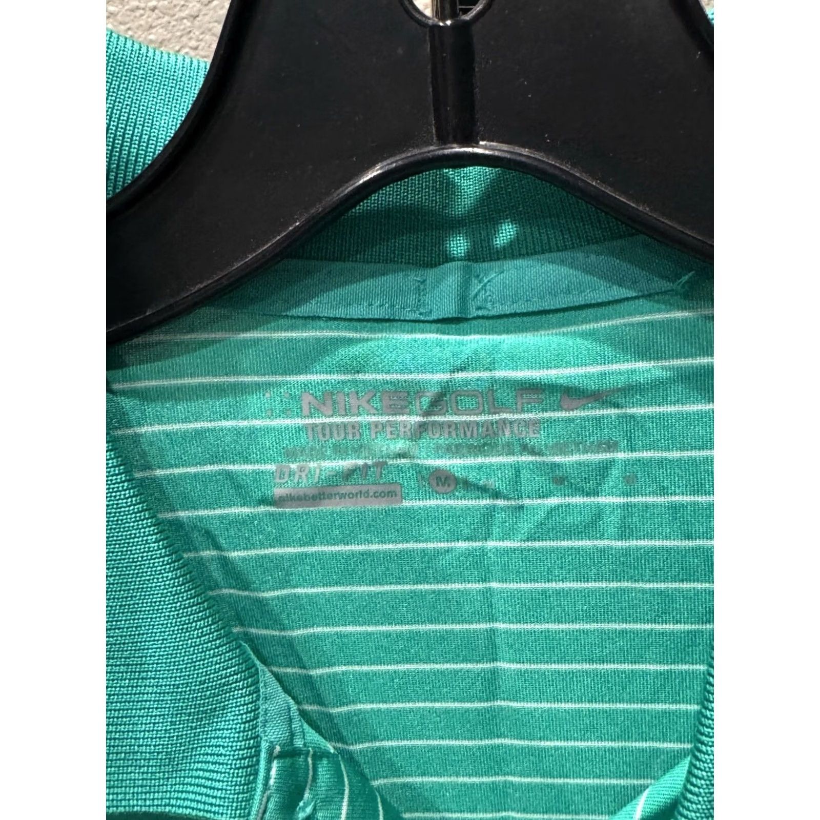 Nike Nike Golf Polo Shirt M Sea Green Stripe Short Sleeve Mens Medium Polo Shirt Size US M / EU 48-50 / 2 - 3 Thumbnail