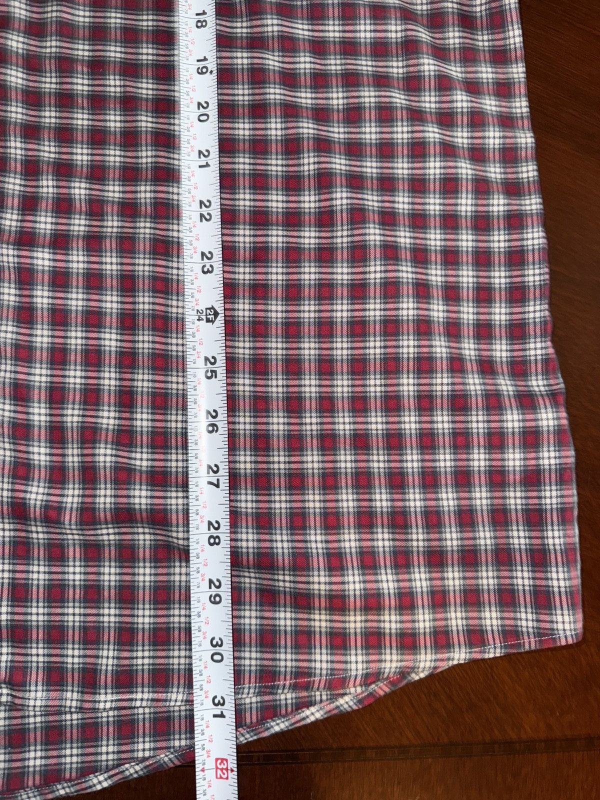 Eton ETON Men's Contemporary Red Plaid Dress Shirt Size L 16x35 Size US L / EU 52-54 / 3 - 4 Thumbnail