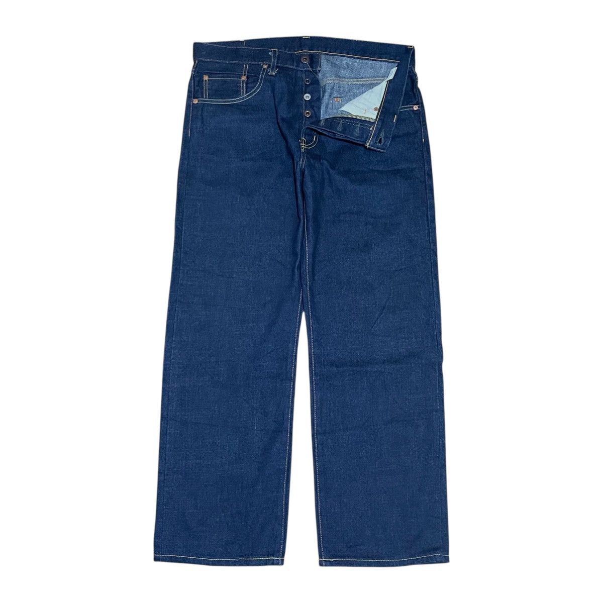 Japanese Brand Vtg Lucky Devil Jeans Indigo Selvedge Pants (34) Size US 34 / EU 50 - 2 Thumbnail