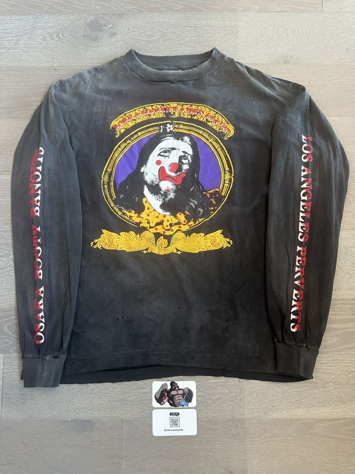 Saint Michael SAINT Mxxxxxx X BORN X RAISED BORN SAINT L/S Tee Size US L / EU 52-54 / 3 - 2 Thumbnail