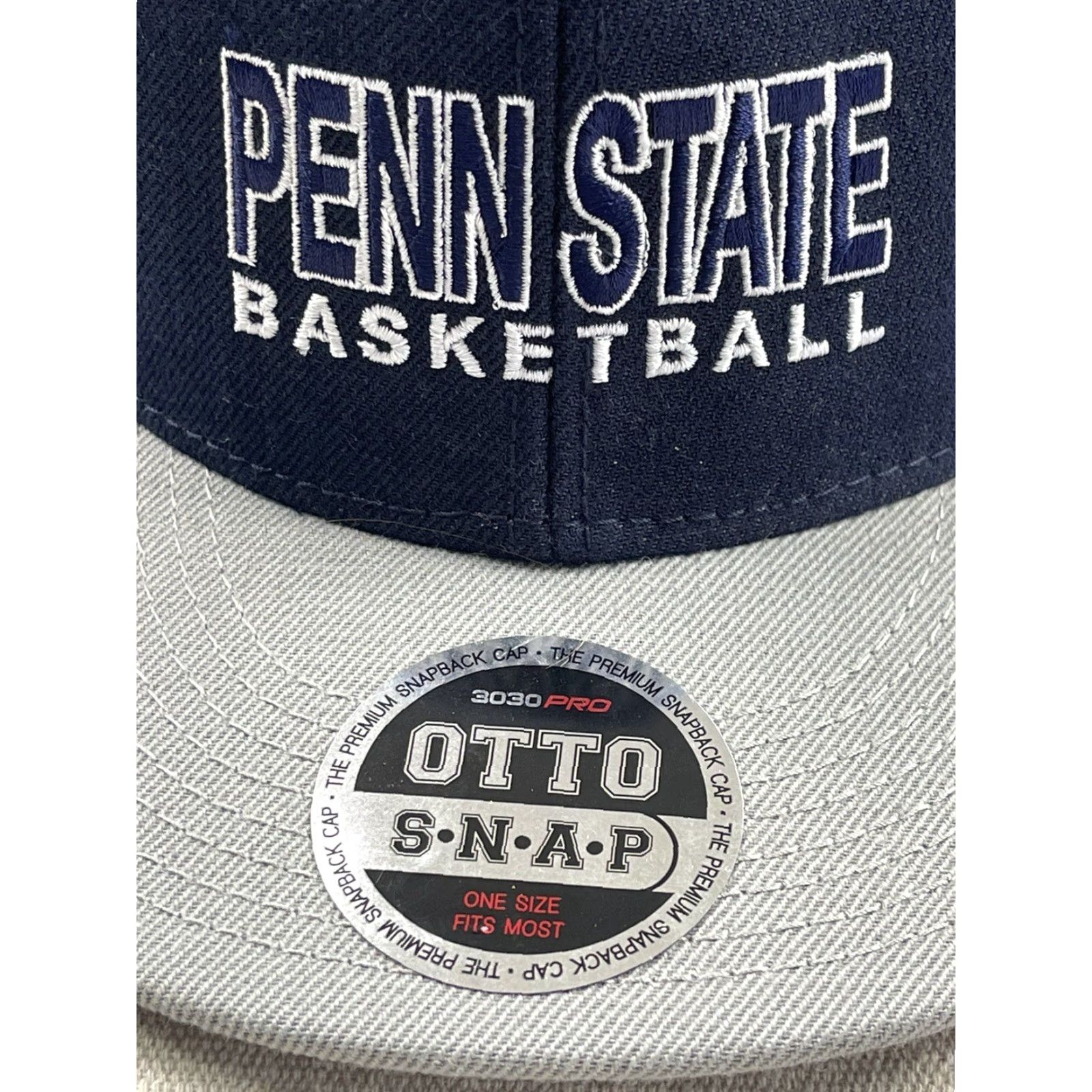 Vintage VINTAGE Penn State Hat Snapback Nittany Lions PSU Basketball Otto Cap One Size Blue Wool Blend Adjustable 90s Mens Size ONE SIZE - 6 Thumbnail