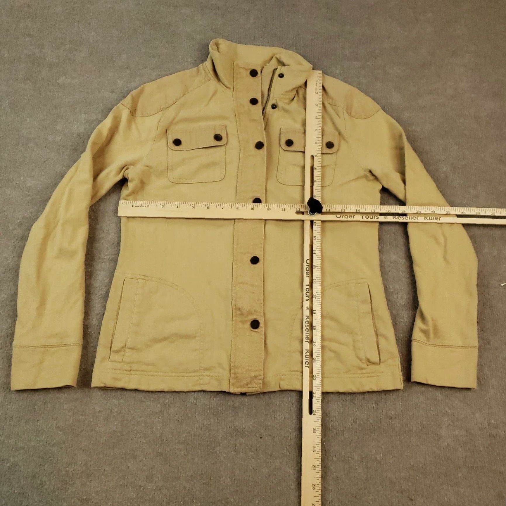 Ralph Lauren Lauren Ralph Lauren Jacket Womens Small Beige Lightweight Full Zip Snap Button Regular Fit - Beig Size S / US 4 / IT 40 - 2 Thumbnail