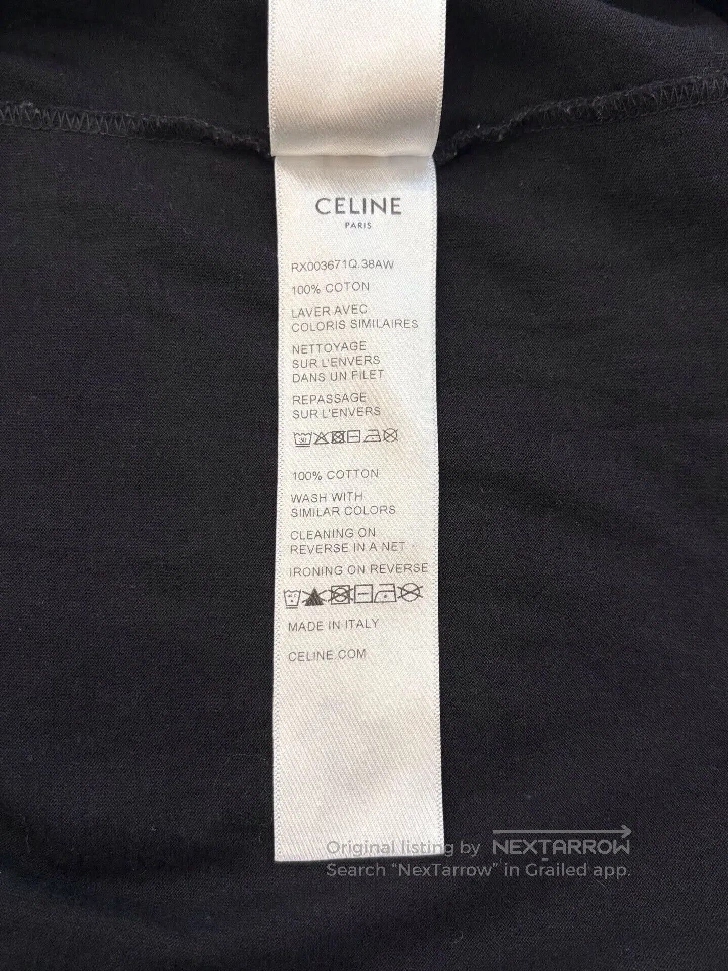 Celine Celine Black White Colorblock Logo Tee. Size XS / US 0-2 / IT 36-38 - 8 Thumbnail