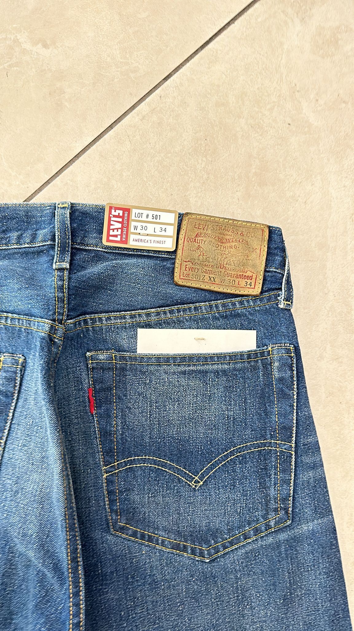 Levi's Vintage Clothing LVC Levi's Vintage Clothing 1954 501XX BigE Selvedge Jeans Size US 30 / EU 46 - 3 Thumbnail