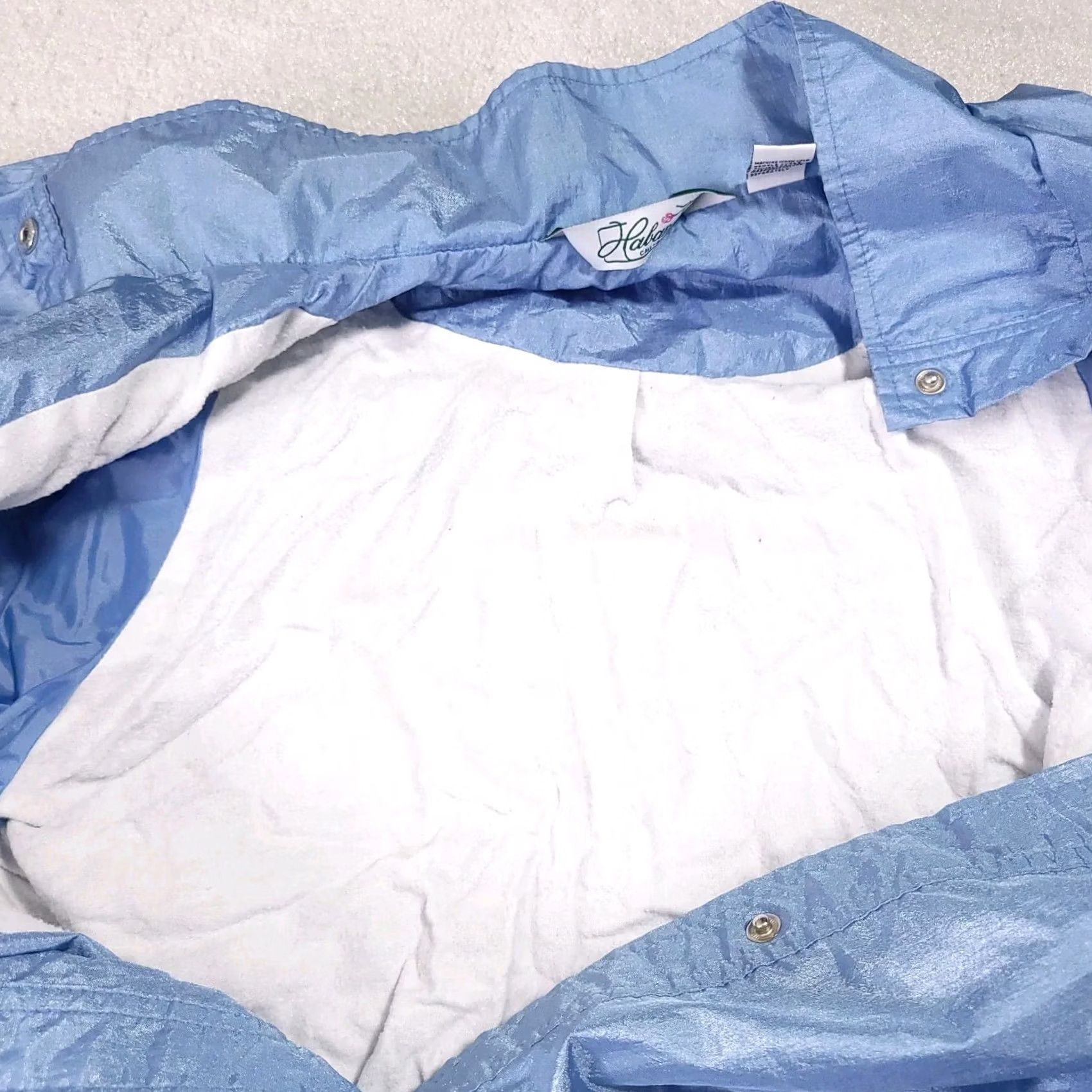 Tudor VINTAGE Tudor Court by Haband Lined Windbreaker Jacket Women XL Light Blue 80s Fall Winter Spring Casual Travel Windbreaker Size XL / US 12-14 / IT 48-50 - 6 Thumbnail