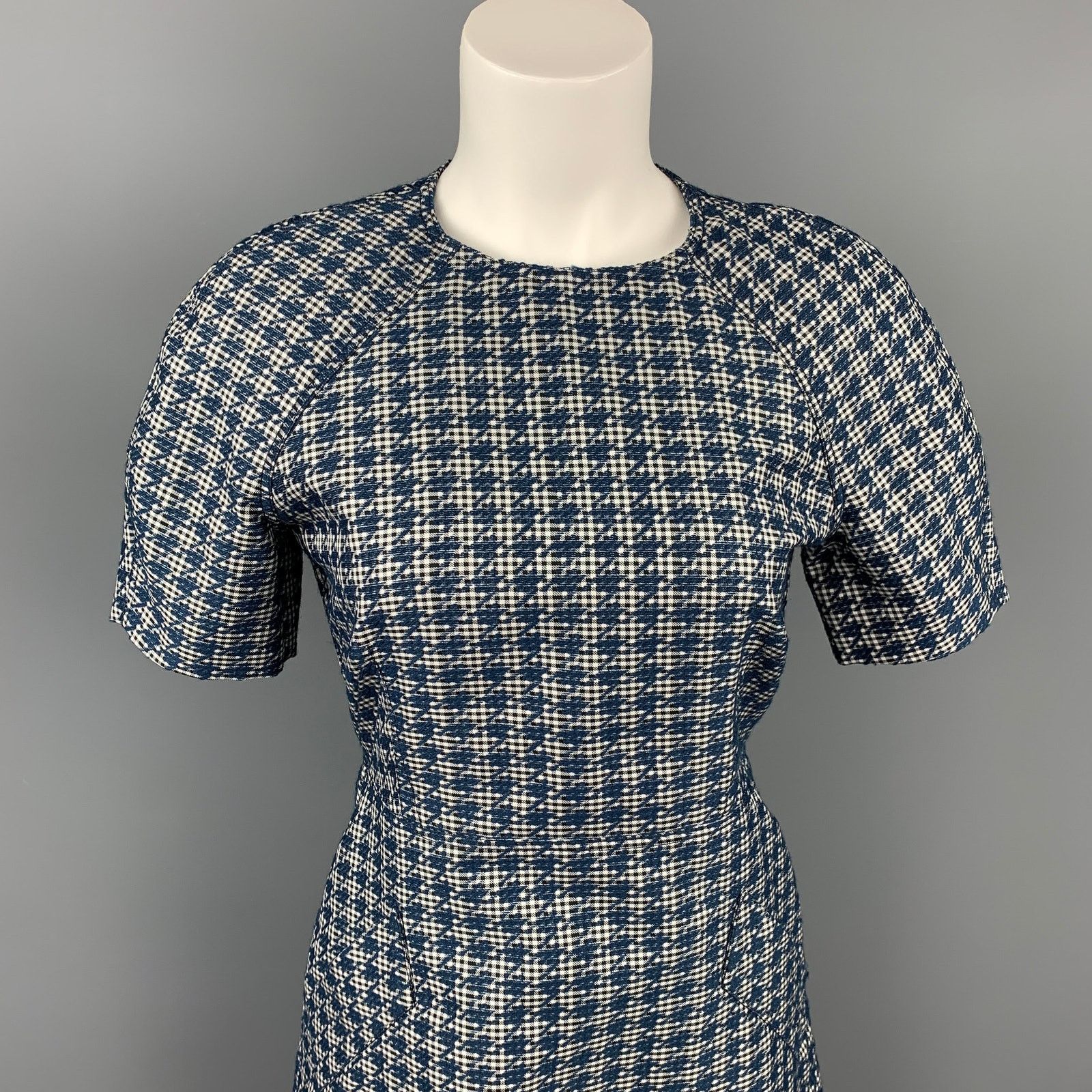 Maison Kitsune Size 4 Blue Gingham Polyester Blend Sleeveless Dress Size S / US 4 / IT 40 - 2 Thumbnail