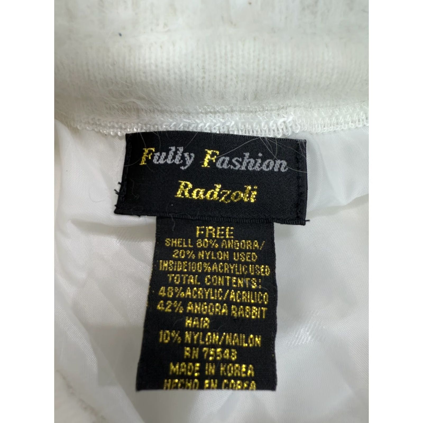 Vintage Fully Fashion Angora Blend White Knit Coat Jacket Hooded Button Up Sz L Women’s Long Sleeve Fleece Knit Coat Jacket Hooded White (Angora) Size L / US 10 / IT 46 - 6 Thumbnail