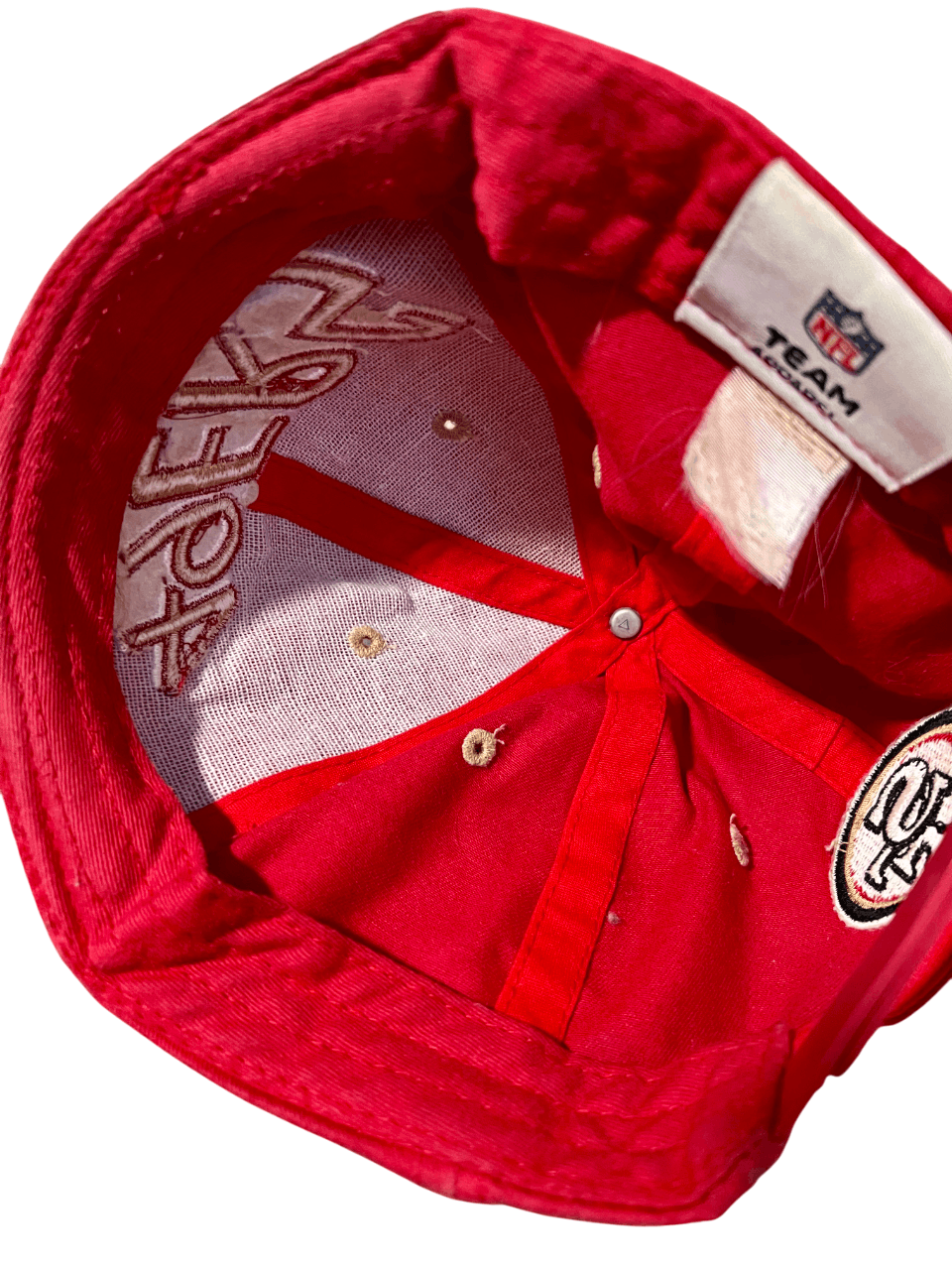 NFL San Francisco 49ers NFL Red & Gold Vintage 90s Snapback Hat Size ONE SIZE - 3 Thumbnail