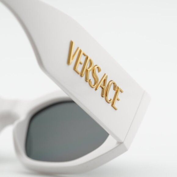 Versace Versace VE4489U 314/87 Sunglasses White Rectangle Frame Size ONE SIZE - 9 Thumbnail