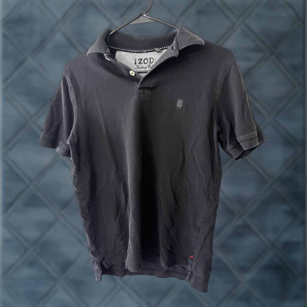 Izod VINTAGE IZOD Heritage Polo Shirt Mens XS Black Short Sleeve Golf Logo Embroidered 90s Polo Mens X-Small Black IZOD Heritage Logo Shirts Sports Shirt Size US XS / EU 42 / 0 - 1 Thumbnail