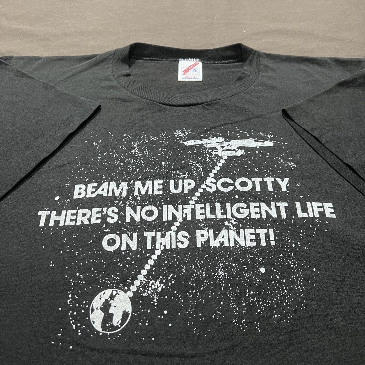 Vintage Vintage 80s Beam me up, Scotty Quotes Tee XL Star Trek Size US XL / EU 56 / 4 - 1 Thumbnail