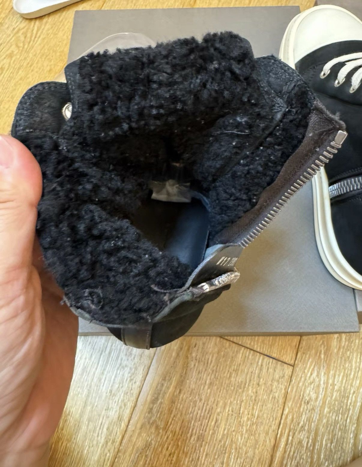Rick Owens Rick Owens High-Top Shearling "Converse-Style" Sneakers Size US 6.5 / EU 39-40 - 8 Thumbnail