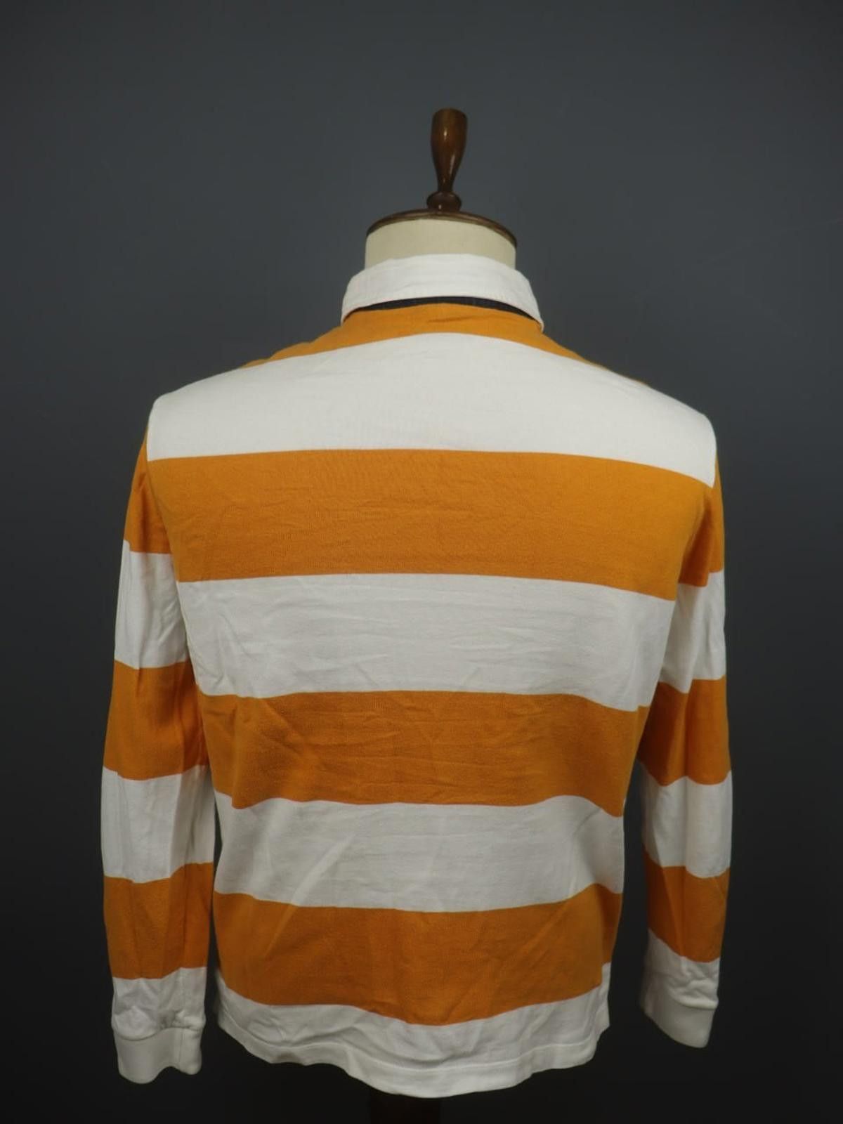 Paul & Shark Paul & Shark White Yellow Striped Collared Polo Shirt Size L Size US L / EU 52-54 / 3 - 2 Thumbnail