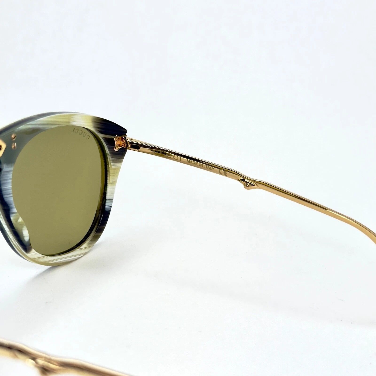 Gucci GUCCI GG0305S 0305 Gold Green Foldable Sunglasses 003 Size ONE SIZE - 3 Thumbnail