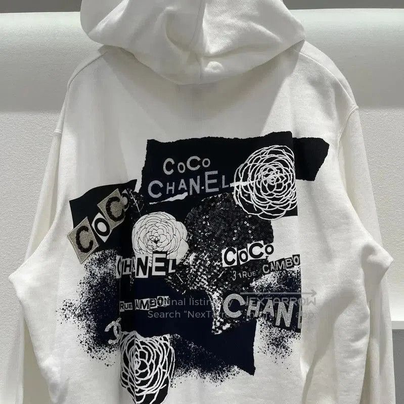 Chanel Chanel Women's White Hooded Jacket L Size . Size L / US 10 / IT 46 - 3 Thumbnail