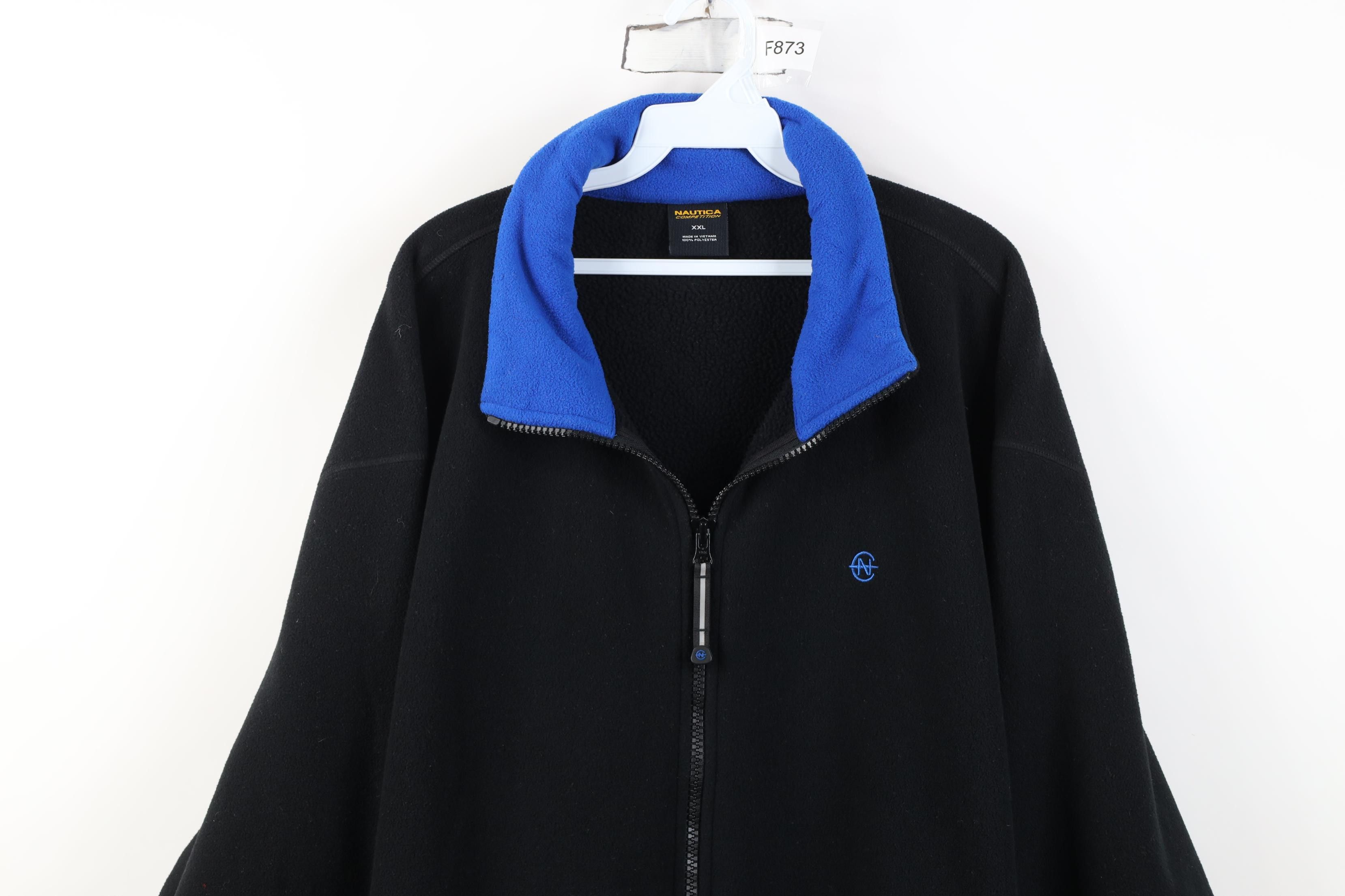 Nautica Vintage 90s Nautica Competition Full Zip Fleece Jacket Black Size US XXL / EU 58 / 5 - 2 Thumbnail