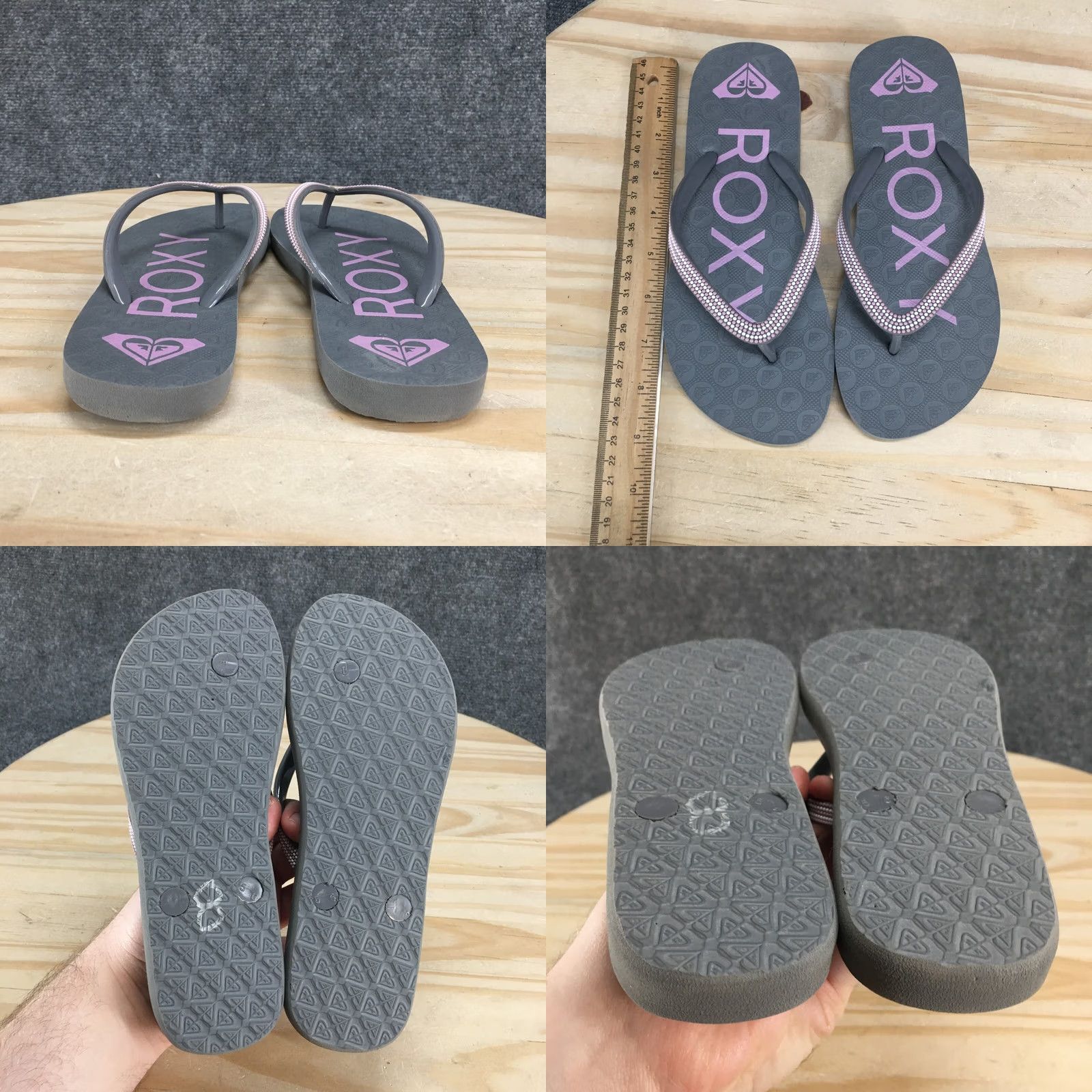 Vintage Roxy Sandals Women Flip Flop Gray Toe-Post Comfort Casual Classic Flats Size US 6 / IT 36 - 8 Thumbnail