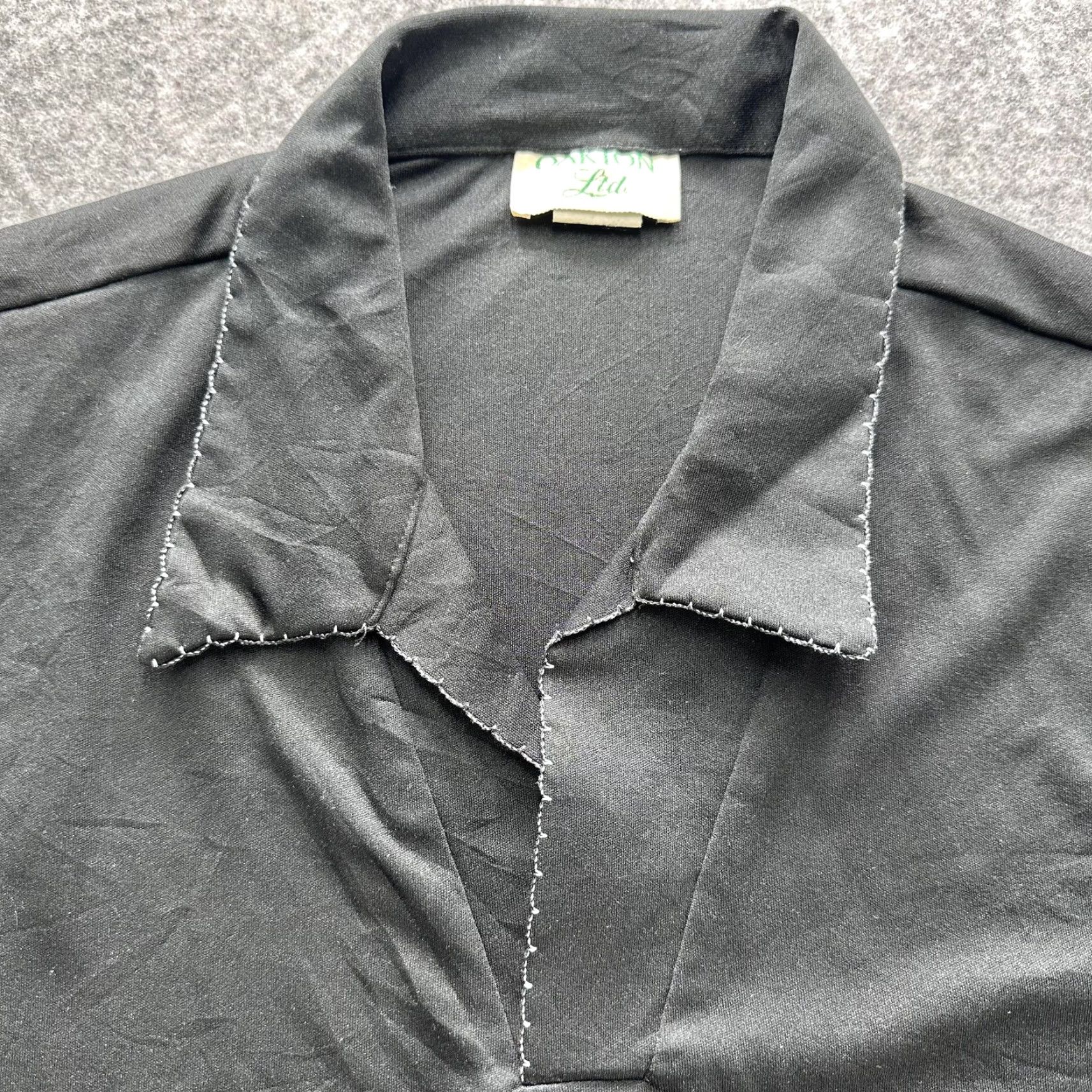 Vintage VINTAGE Oakton Ltd Shirt Men Large Black Short Sleeve Open Collar Pocket Casual Knit Size US M / EU 48-50 / 2 - 3 Thumbnail