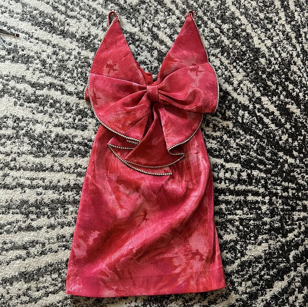 Area NYC Area NYC Crystal Bow Dress Size XS / US 0-2 / IT 36-38 - 1 Thumbnail