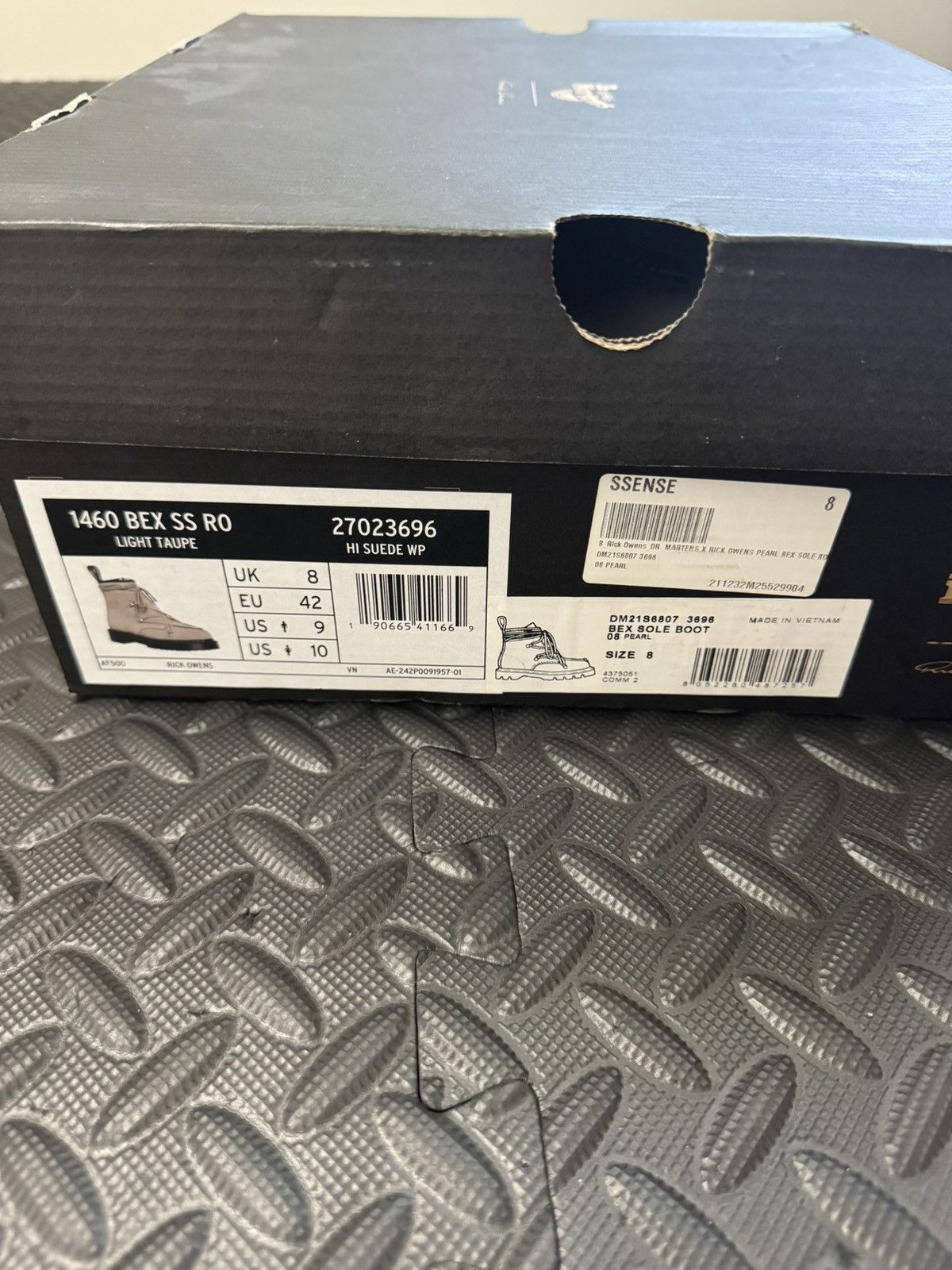 Dr. Martens × Rick Owens 1460 Bex Sole Taupe Size US 9 / EU 42 - 13 Thumbnail