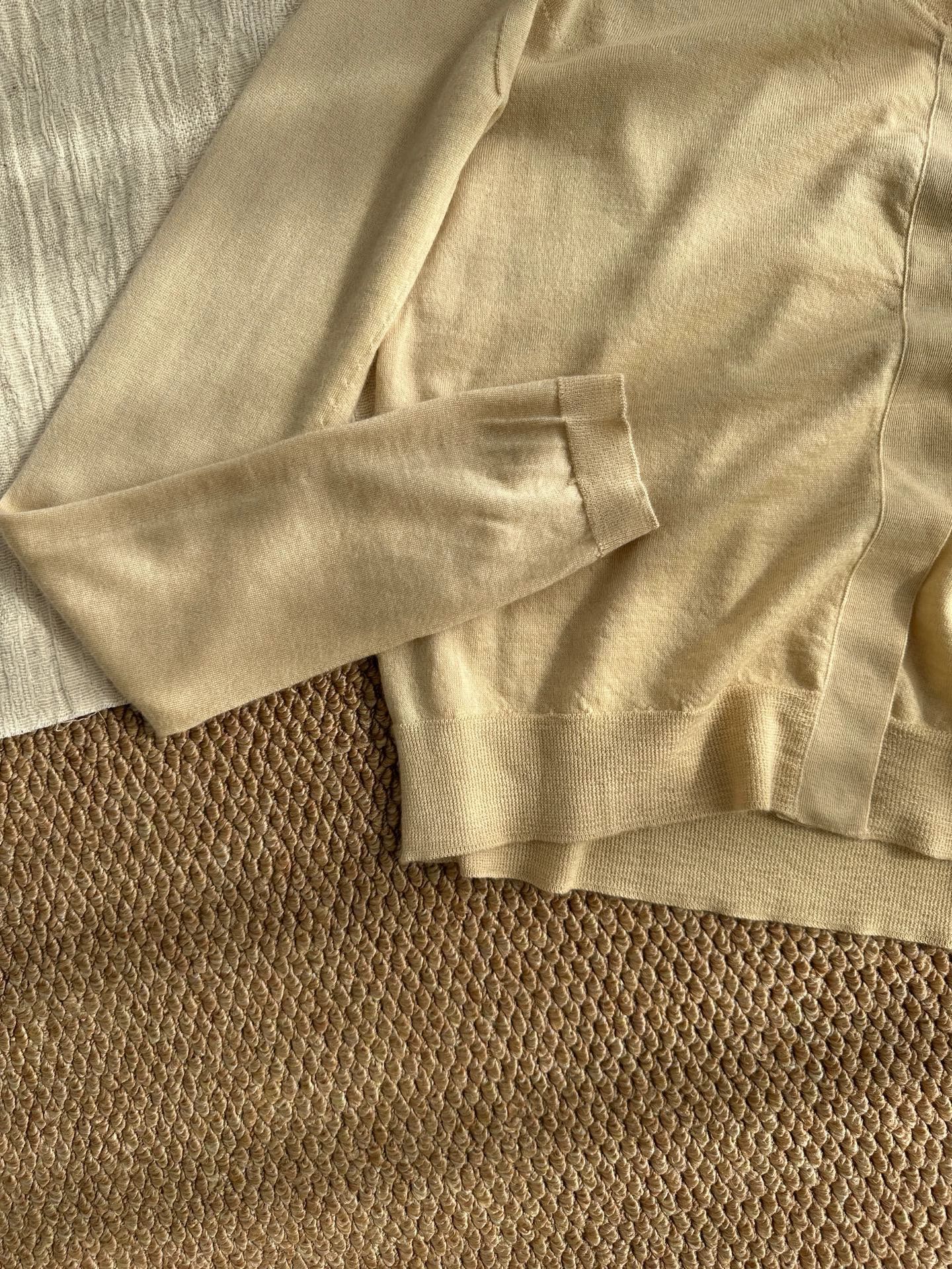 Hermes HERMES JPG h-embroidered cashmere cardigan women's tan Size M / US 6-8 / IT 42-44 - 4 Thumbnail