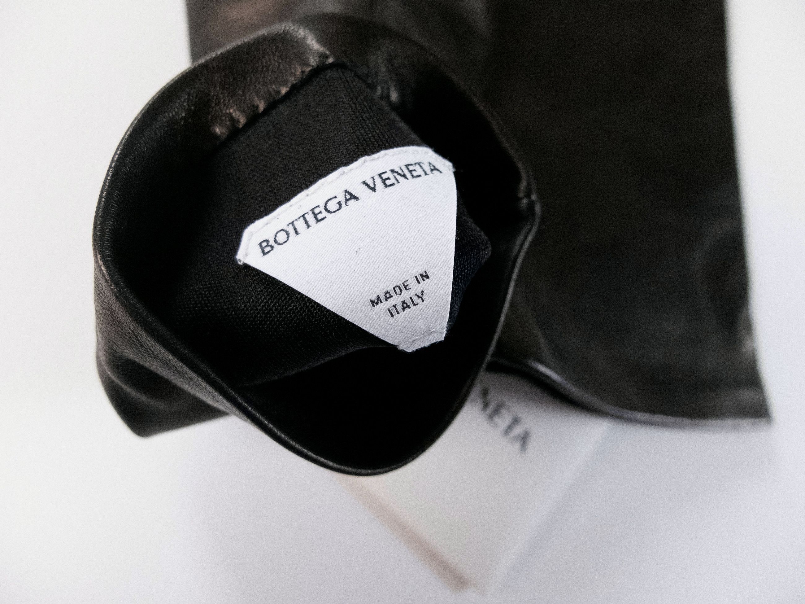 Bottega Veneta BOTTEGA VENETA black soft nappa leather midi gloves Small q Size ONE SIZE - 5 Thumbnail