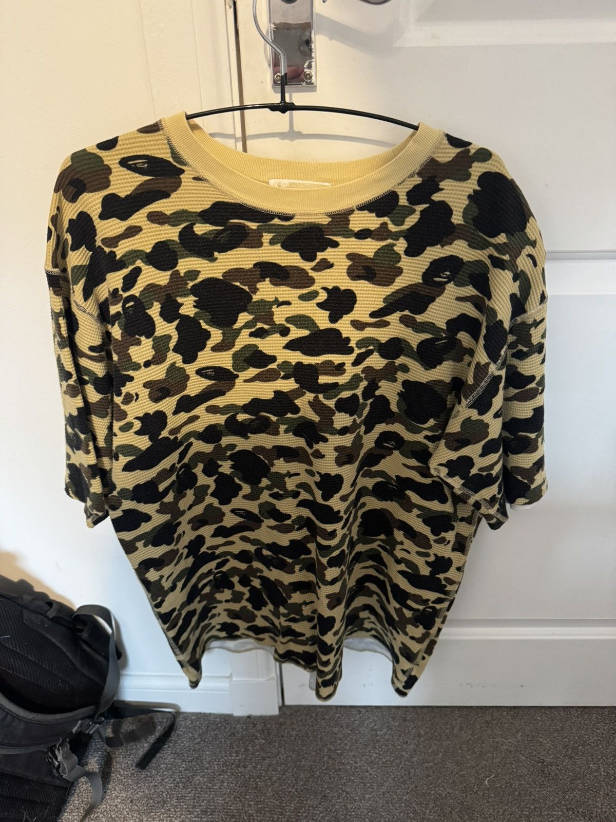 Bape BAPE Camo all-over print waffle-knit thermal tee Size US L / EU 52-54 / 3 - 1 Thumbnail