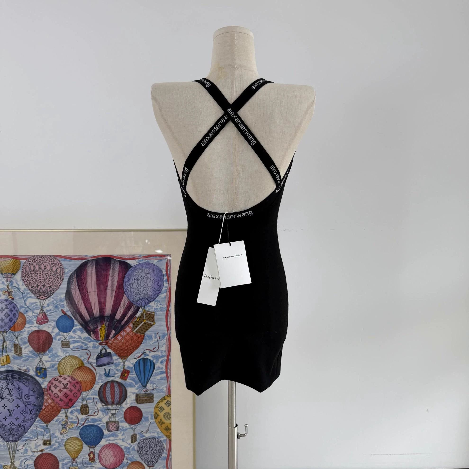 Alexander Wang Alexander Wang Women's New Black Cross Strap Dress XS Size XS / US 0-2 / IT 36-38 - 2 Thumbnail