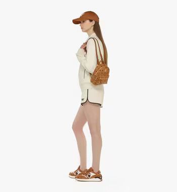 MCM o1mt1gz0125 Size: OS / Studded Backpack in Brown/Black Size ONE SIZE - 6 Thumbnail