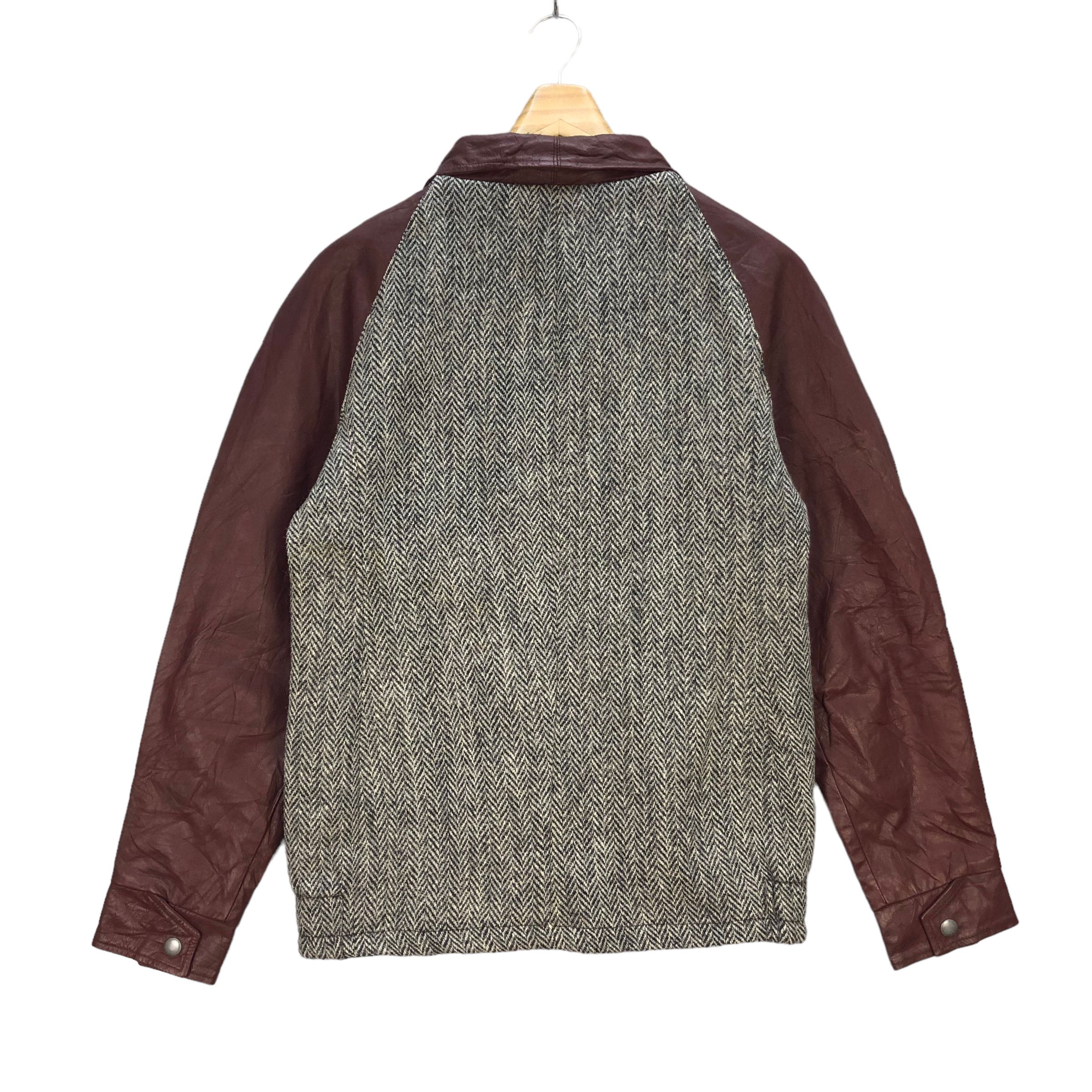 Harris Tweed HARRIS TWEED WOOL LEATHER HYBRID BOMBER JACKET #7360-134 Size US S / EU 44-46 / 1 - 8 Thumbnail