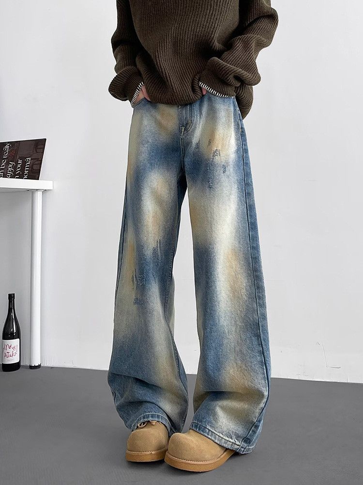 Japanese Brand American style men's retro distressed flared washed jeans Size US 32 / EU 48 - 2 Thumbnail