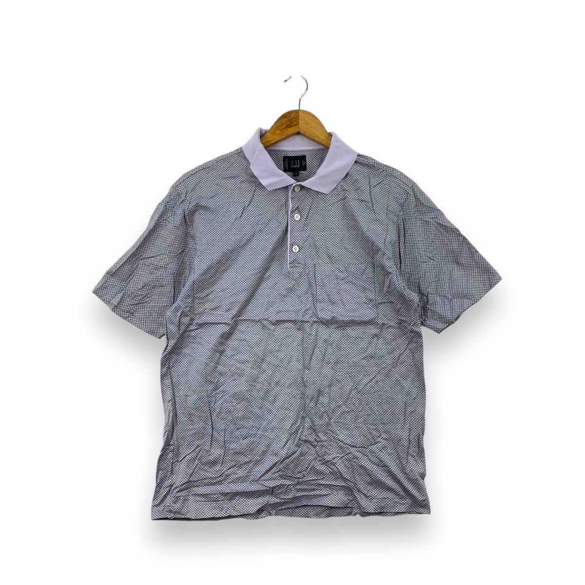 Alfred Dunhill Vintage DUNHILL LONDON Monogram Mercerised Cotton Tee Size US M / EU 48-50 / 2 - 1 Thumbnail